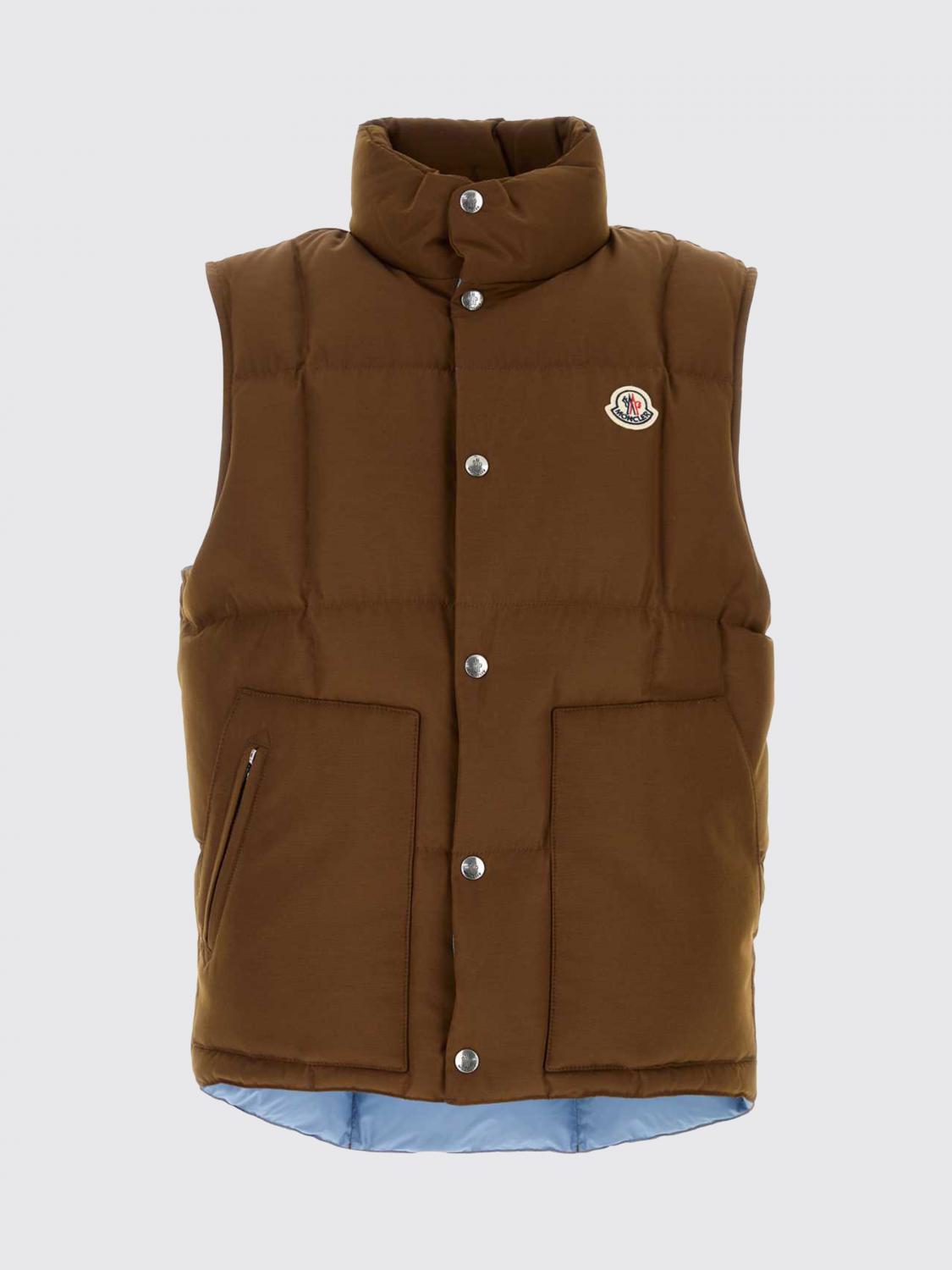 MONCLER Suit Vest Men color Brown