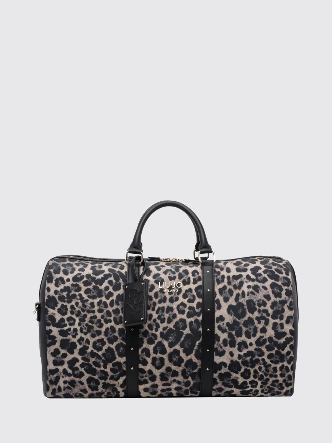 LIU JO Animal Print Travel Bag with Double Handle and Logo Charm