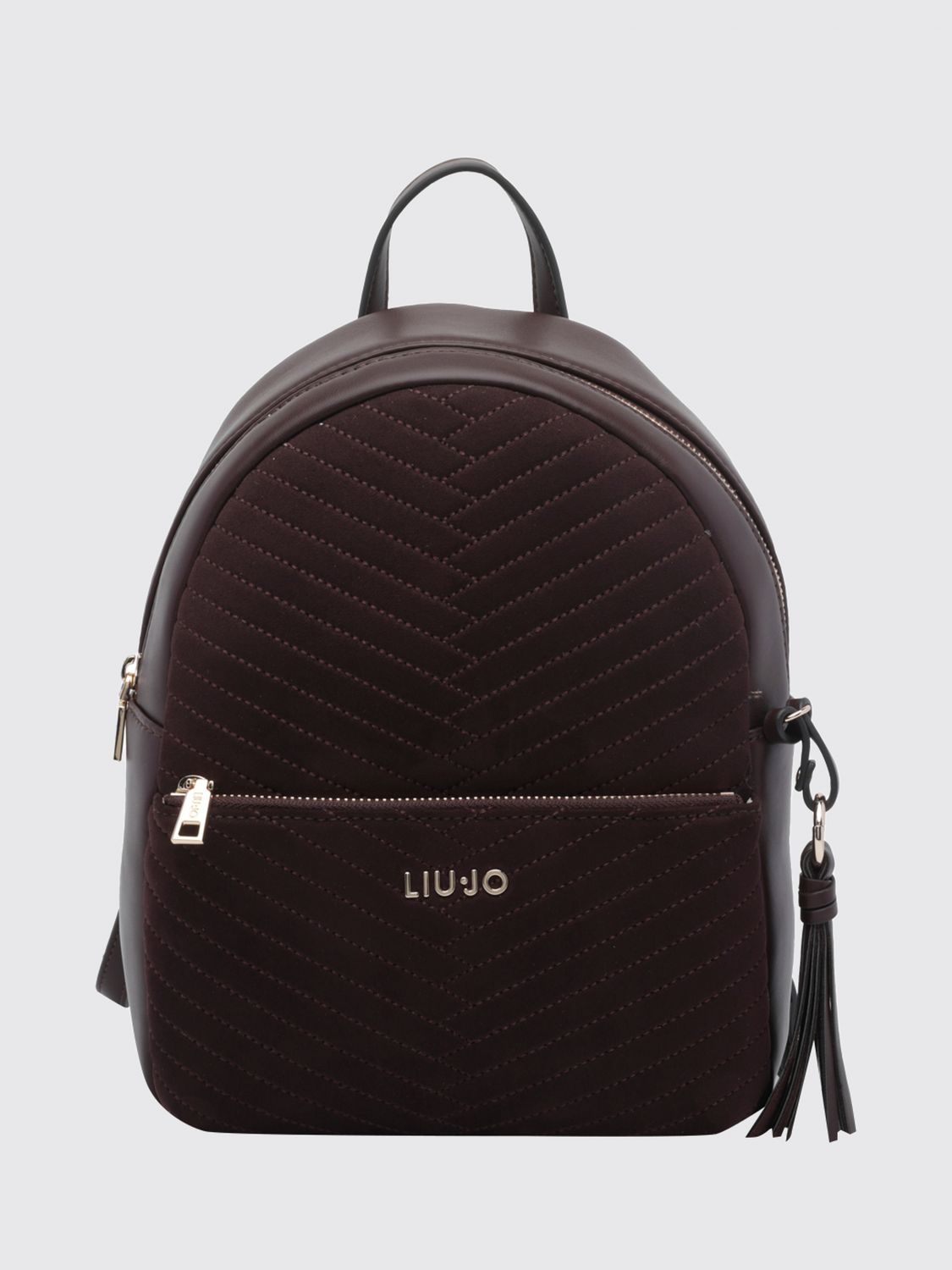 LIU JO Zaino in pelle sintetica con motivo chevron e spallacci regolabili