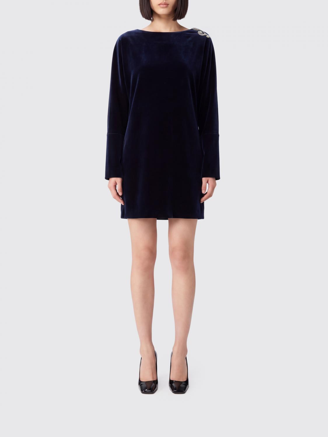 VERSACE Dress Woman color Navy