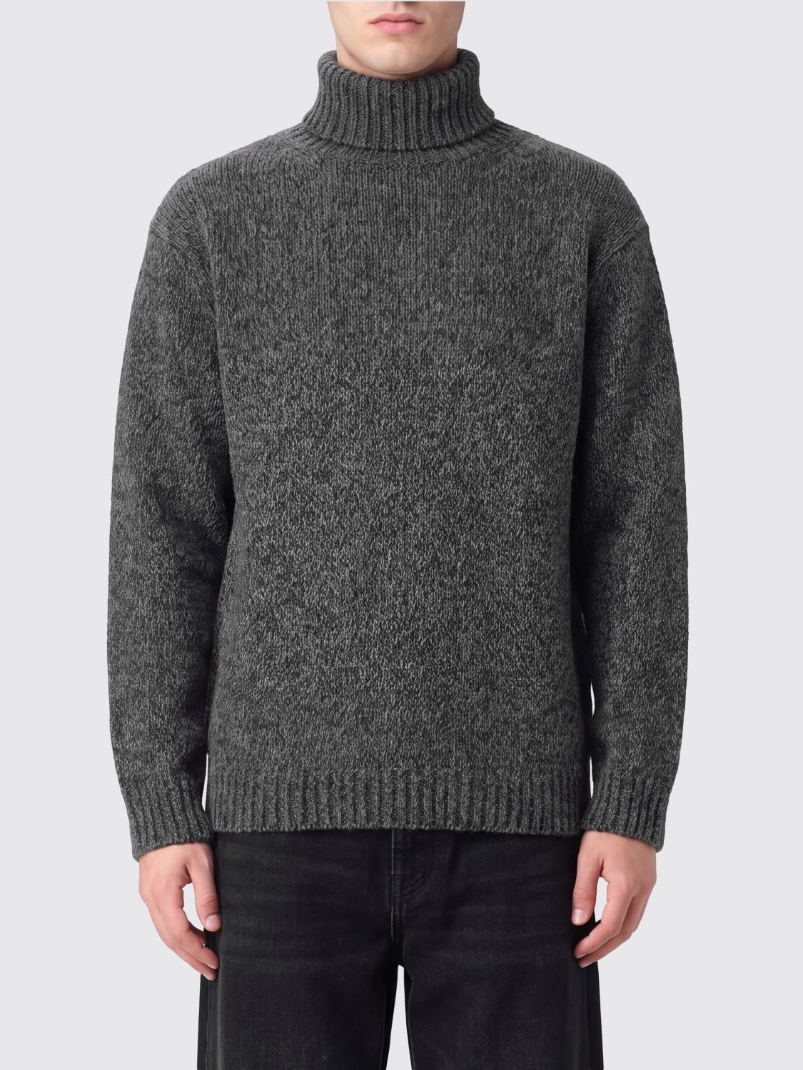 Our Legacy Pure Wool Turtleneck Jumper with Long Sleeves and Ribbed Trims