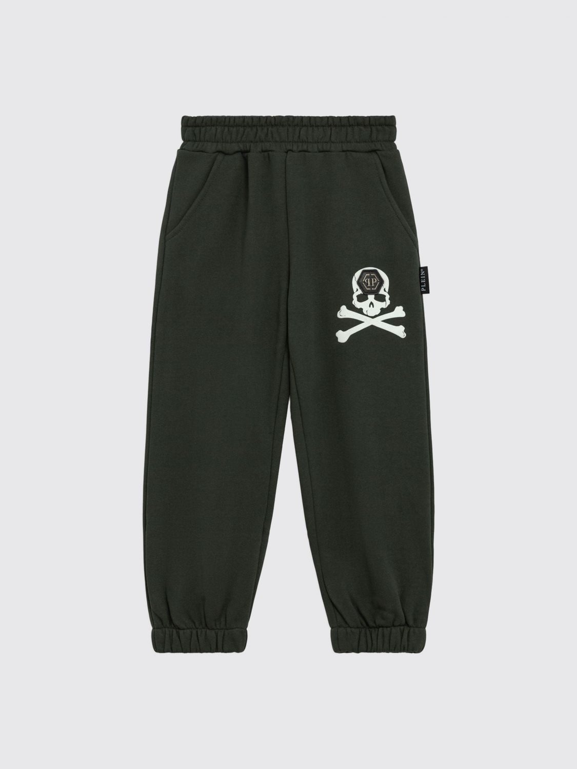 Philipp Plein Pants Kids Color Military In Green