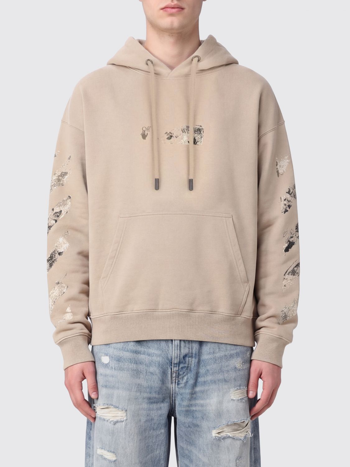 OFF-WHITE Felpa Uomo colore Sabbia