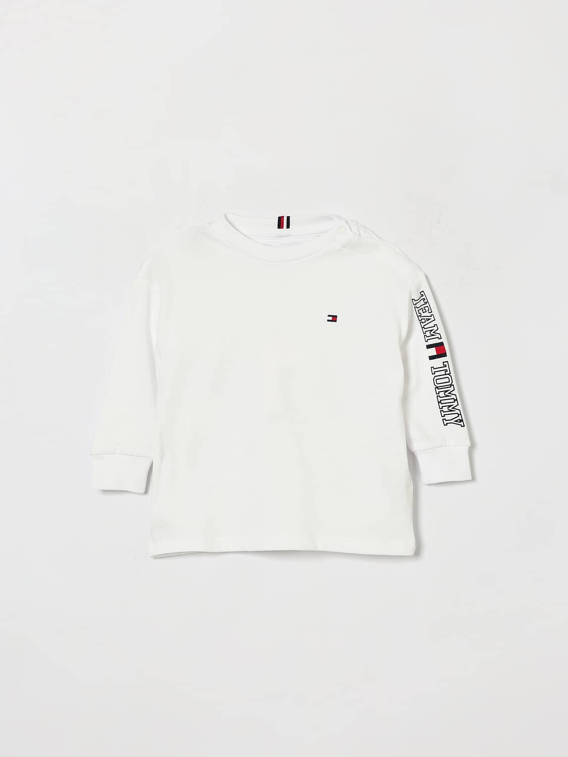TOMMY HILFIGER Boy's Long-Sleeved Cotton Printed Logo T-Shirt TOMMY HILFIGER Boy's Long-Sleeved Cotton Printed Logo T-Shirt