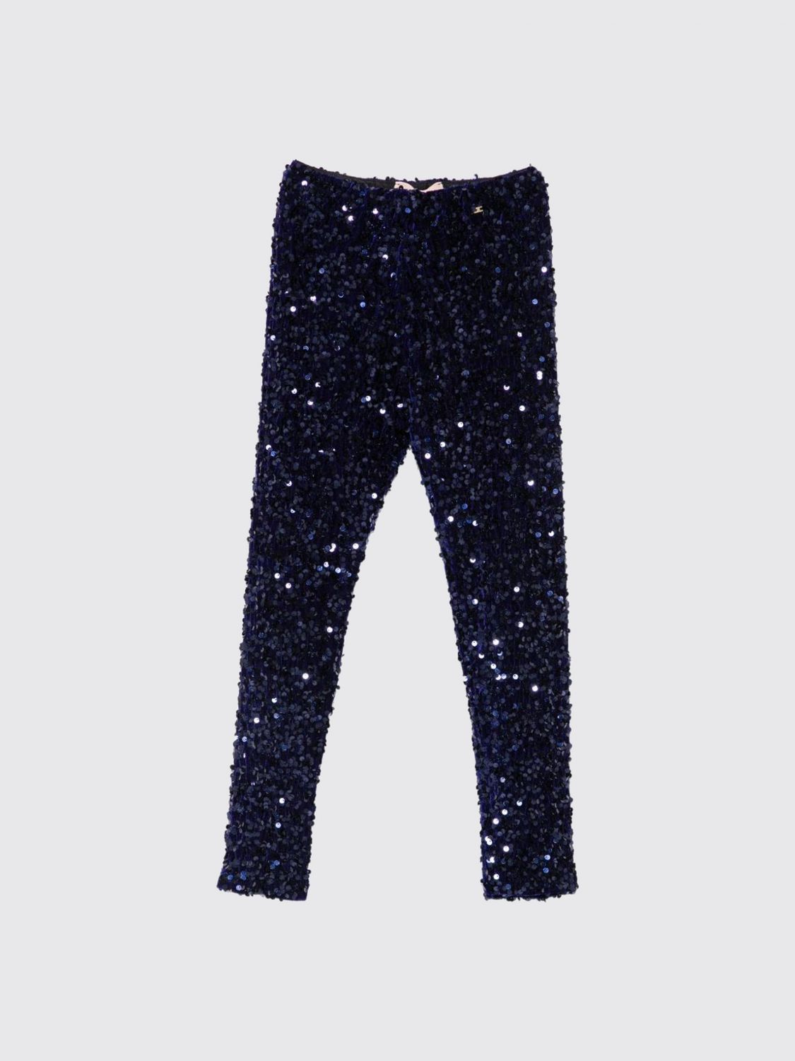 ELISABETTA FRANCHI LA MIA BAMBINA Sequin-Covered Slim Fit Leggings ELISABETTA FRANCHI LA MIA BAMBINA Sequin-Covered Slim Fit Leggings