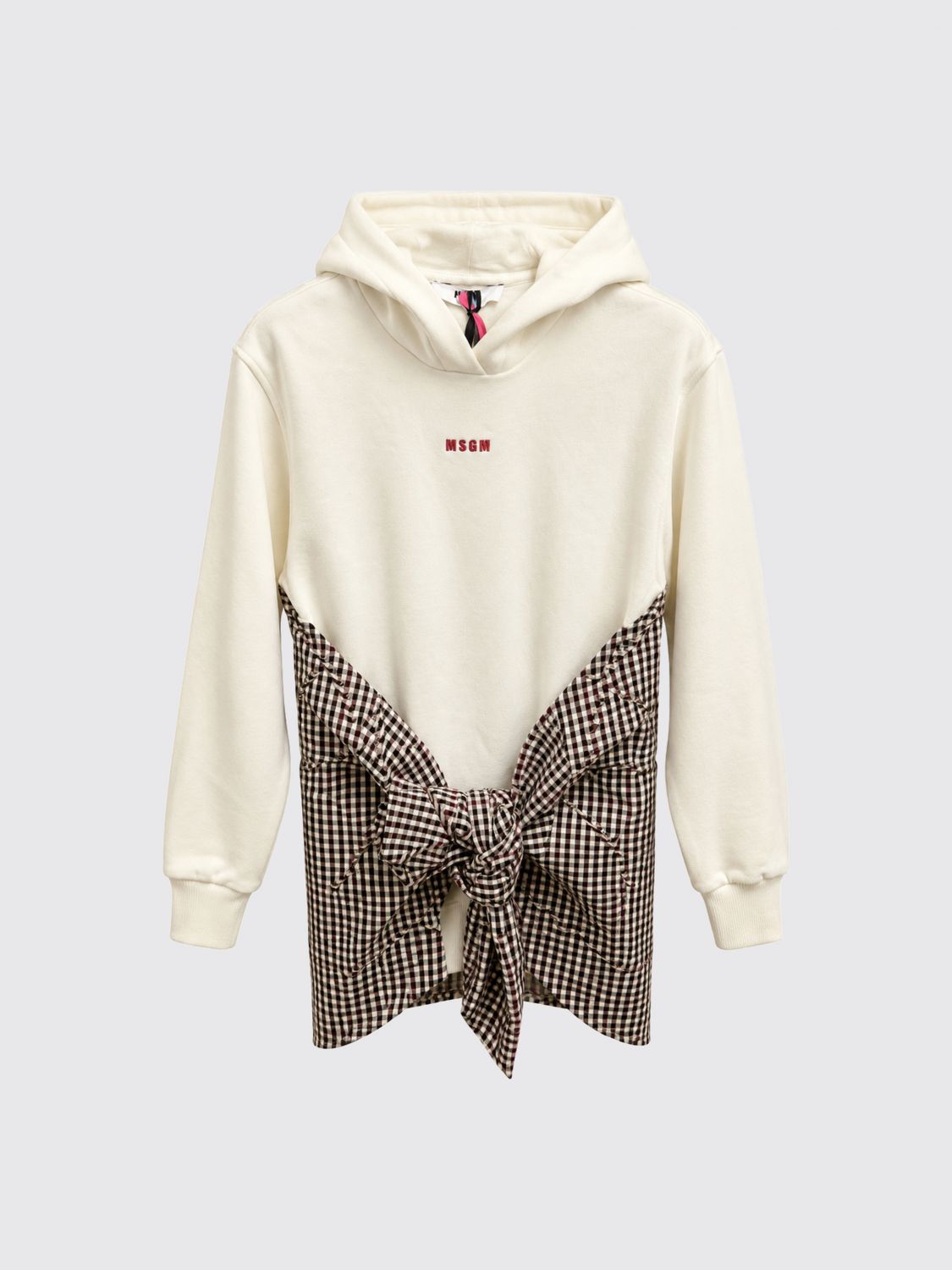 Msgm Kids Dress Kids Color Yellow Cream In White