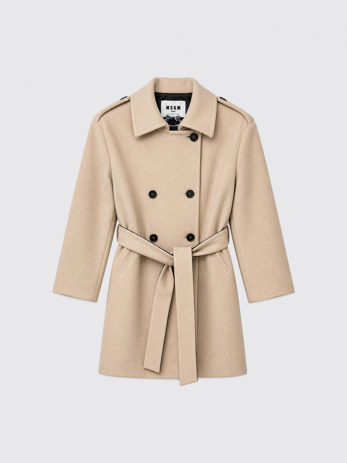 MSGM KIDS Coat Kids color Camel