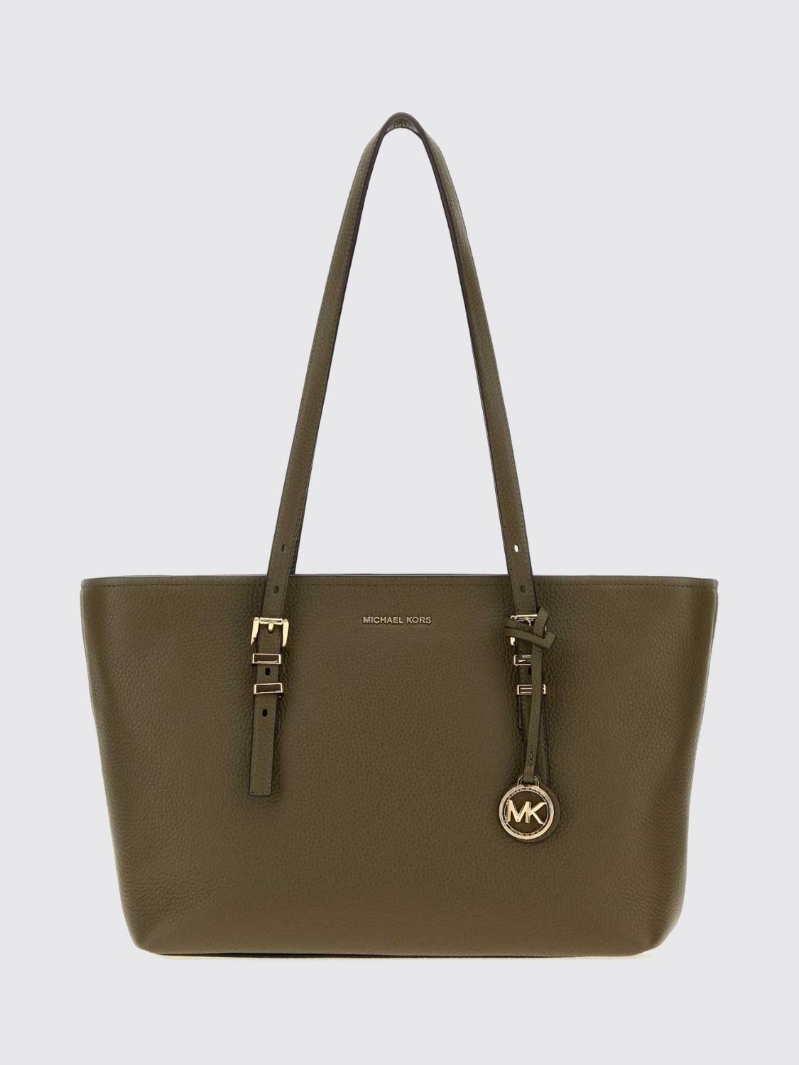 Michael Kors Quinn Grained Cowhide Leather Shoulder Bag with Double Handle Michael Kors Quinn Grained Cowhide Leather Shoulder Bag with Double Handle