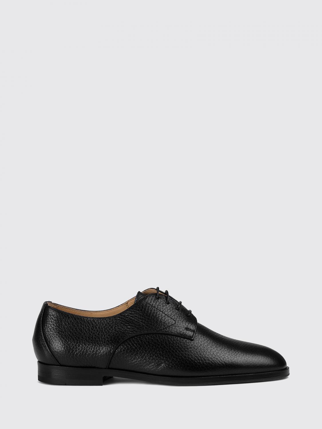 DOUCAL'S Deerskin Derby Shoes with Round Toe and Leather Sole