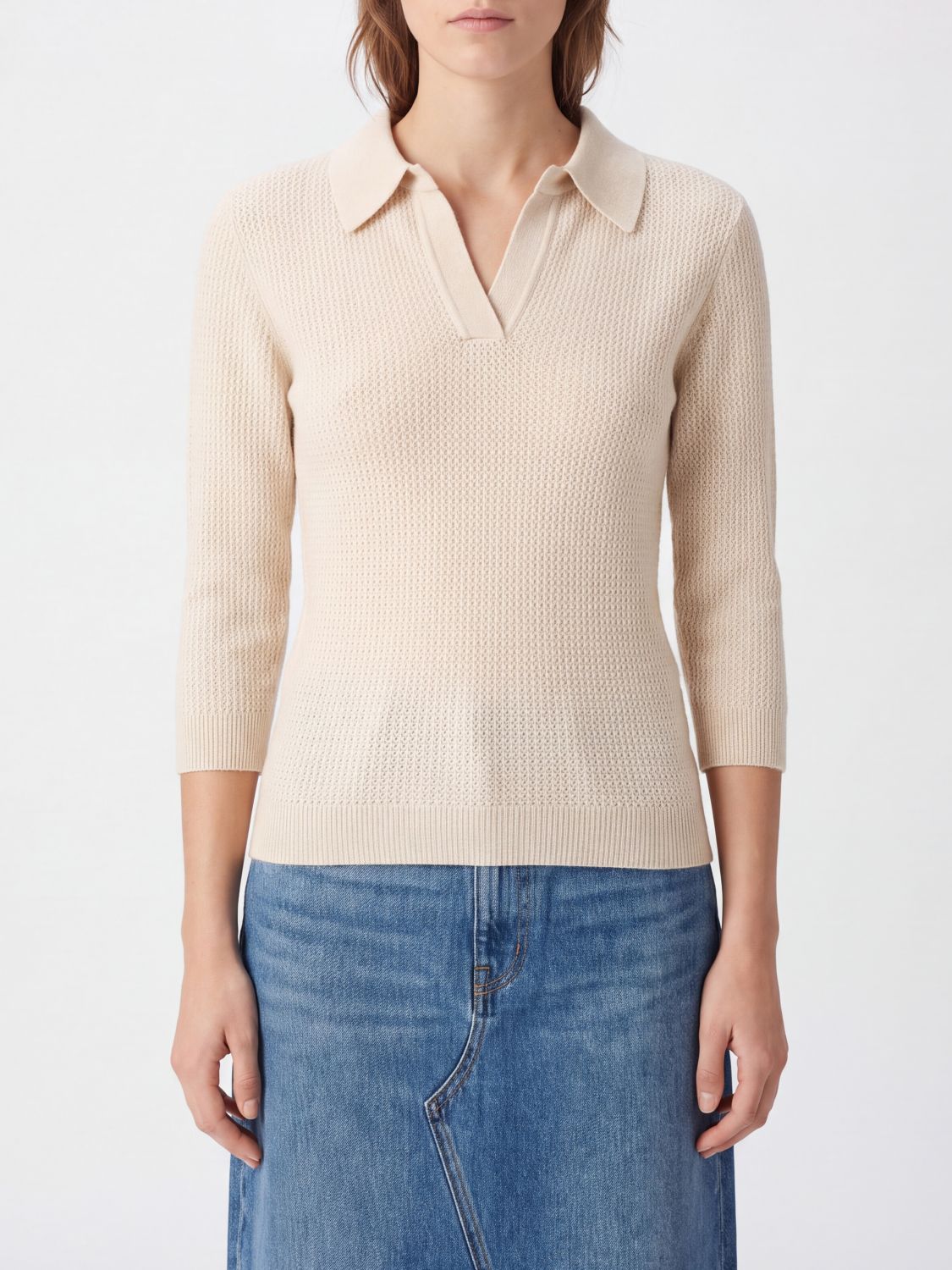 Isabel Marant Etoile V-Neck Alpaca Blend Knit Polo