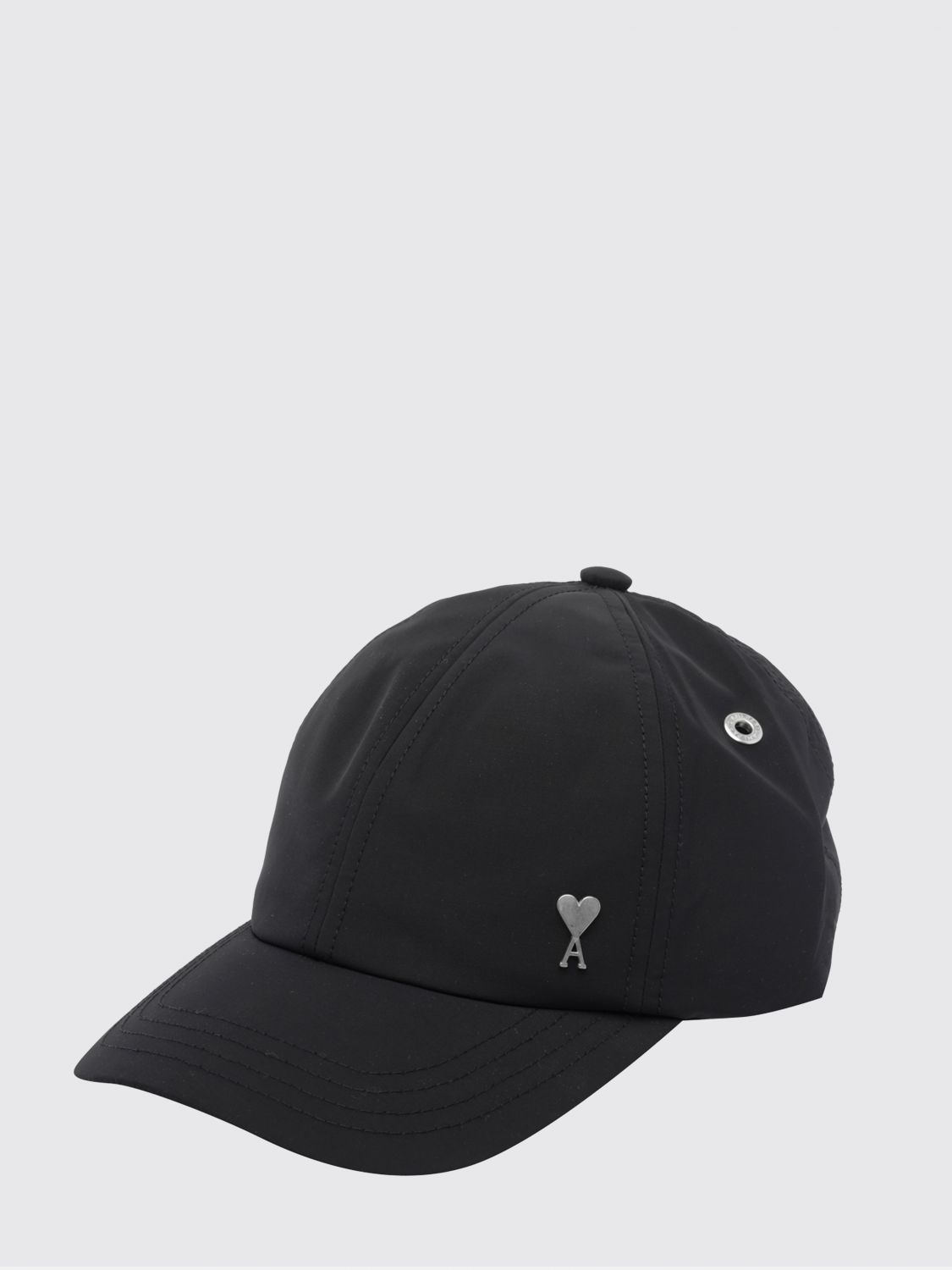 AMI PARIS Cappello da baseball in misto cotone con logo a contrasto