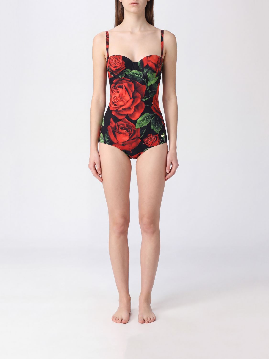 DOLCE & GABBANA Floral Print Corset One-Piece Swimsuit DOLCE & GABBANA Floral Print Corset One-Piece Swimsuit