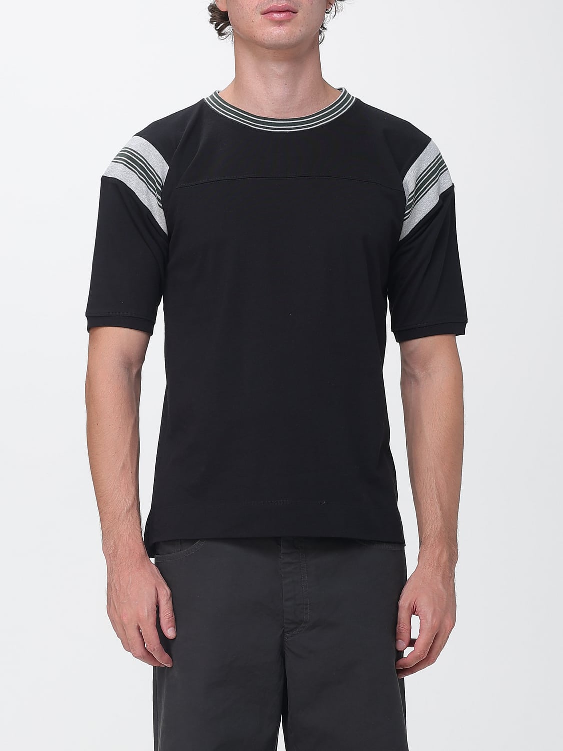 Dries Van Noten Slim Fit Bicolour Striped Cotton Jersey T-Shirt