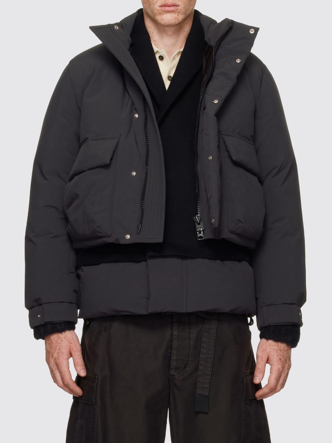 Sacai X Carhartt Wip Coat Men Color Kaki