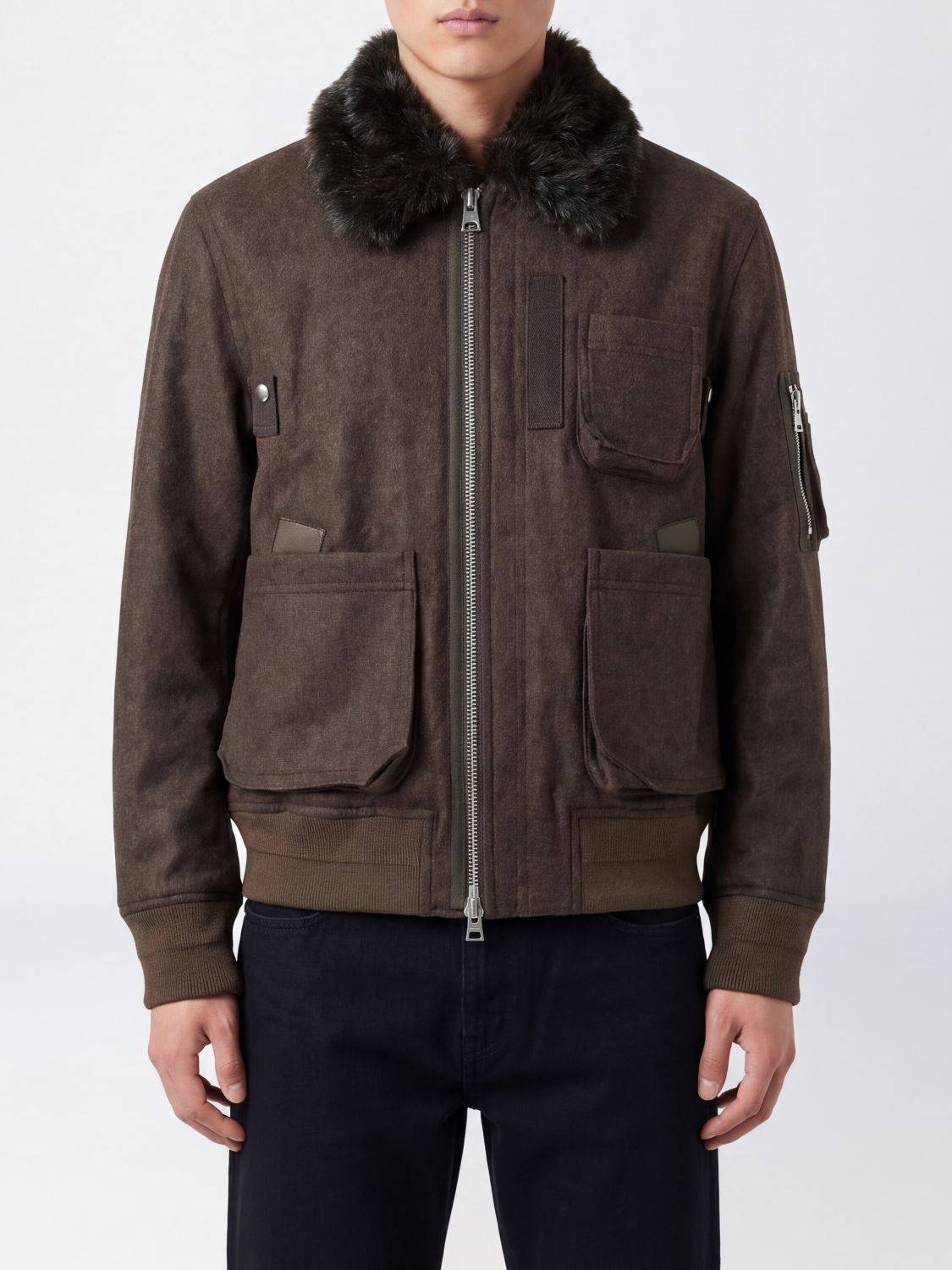 Sacai X Carhartt Wip Coat Men Color Brown