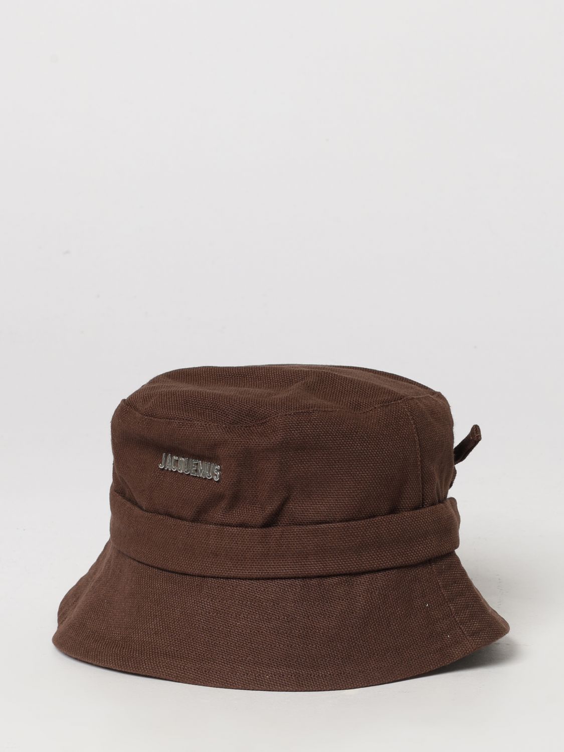 Jacquemus Cotton Bucket Hat with Adjustable Drawstring and Metal Logo