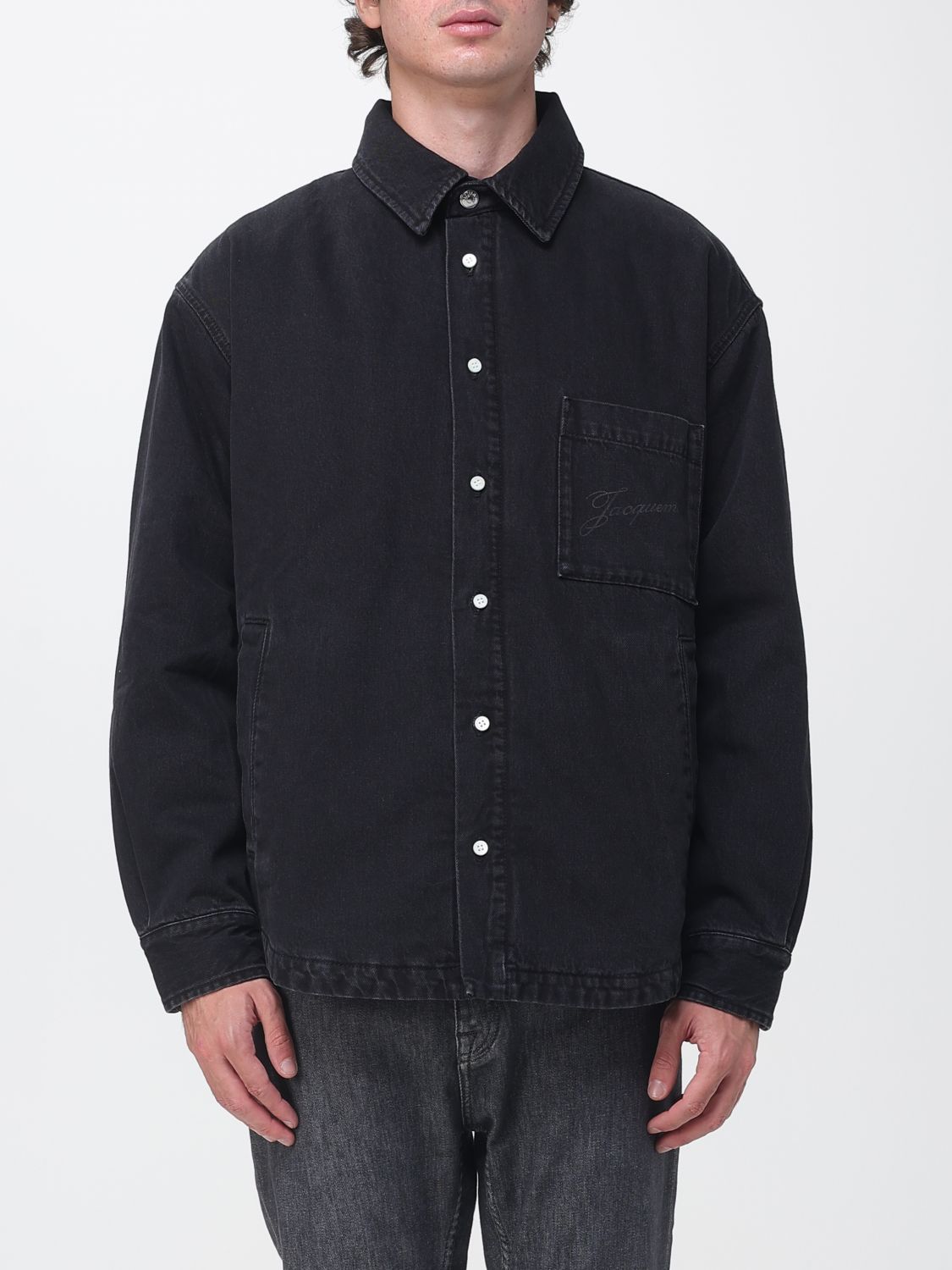 Jacquemus The Boulanger Dropped-Shoulder Shirt Jacket in Cotton Denim