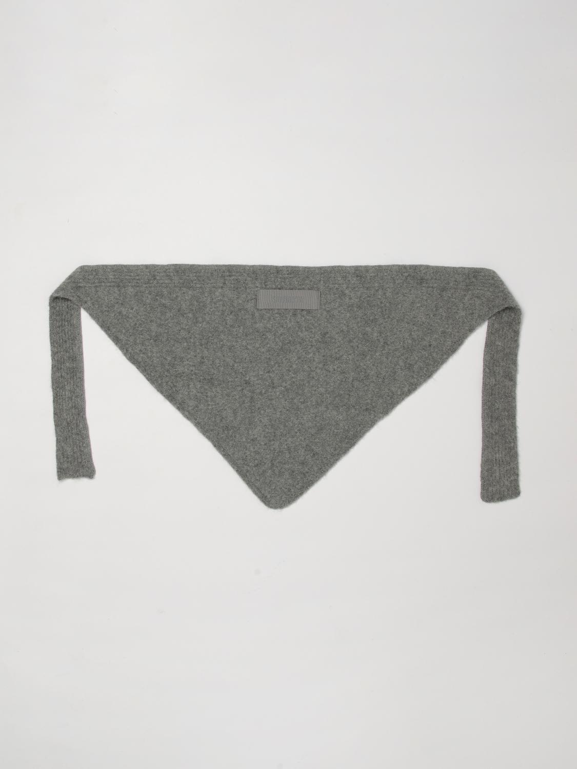 Jacquemus Triangular Alpaca and Wool Blend Scarf with Applied Logo Patch