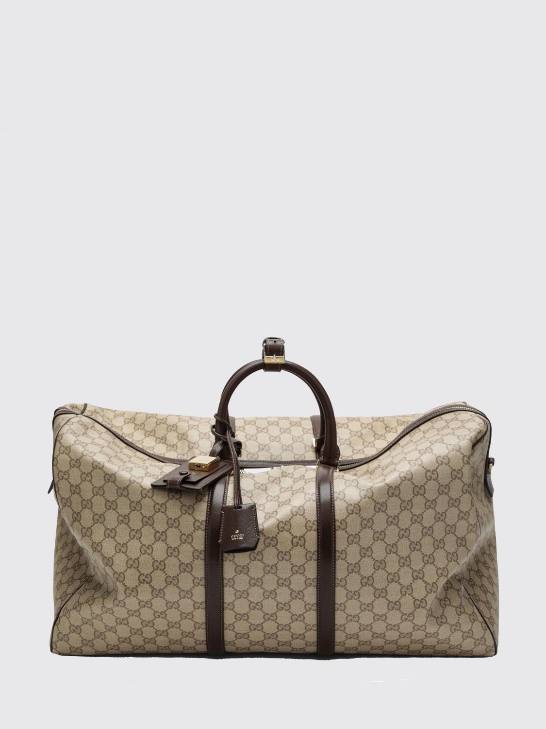 GUCCI GG Supreme Monogram Travel Bag with Detachable Shoulder Strap