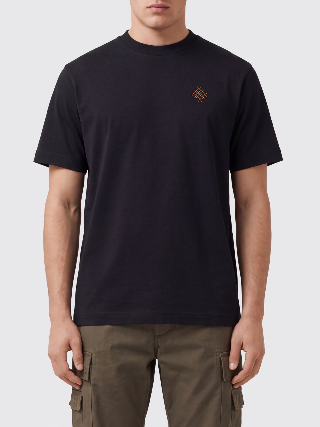 BURBERRY Baumwoll-T-Shirt mit Rundhalsausschnitt und Equestrian Knight-Logo