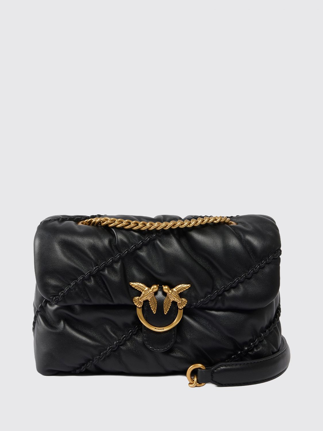 PINKO Classic Love Bag Puff Quilted Nappa Leather Crossbody Bag