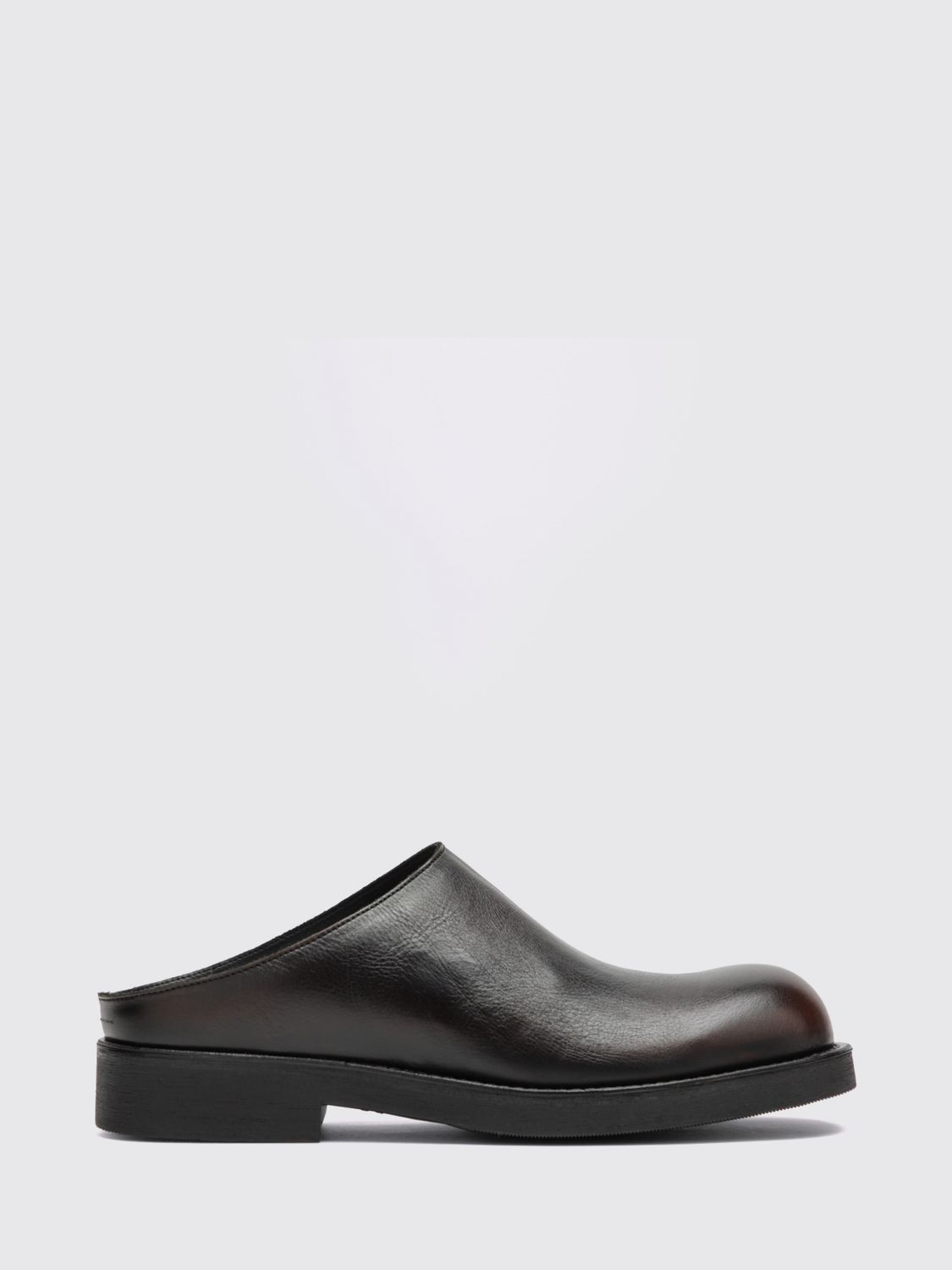 MM6 MAISON MARGIELA Leather Mules with Rounded Toe