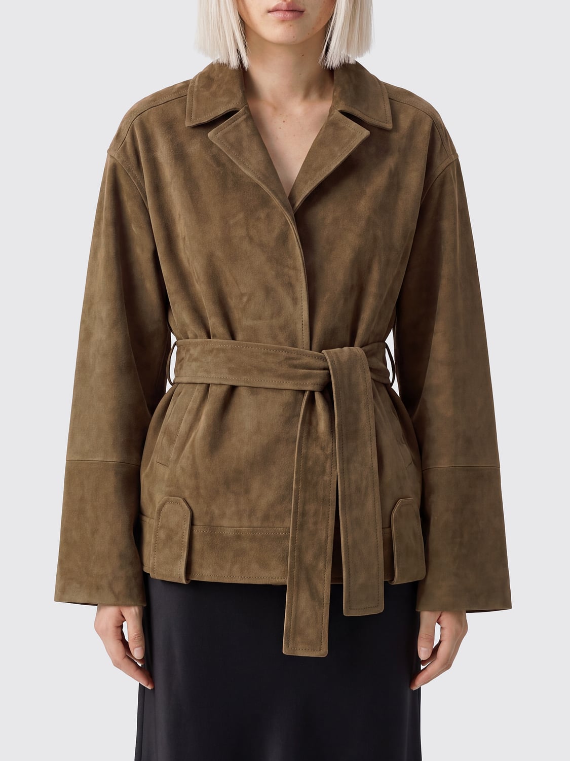 KHAITE Jacket Woman color Kaki