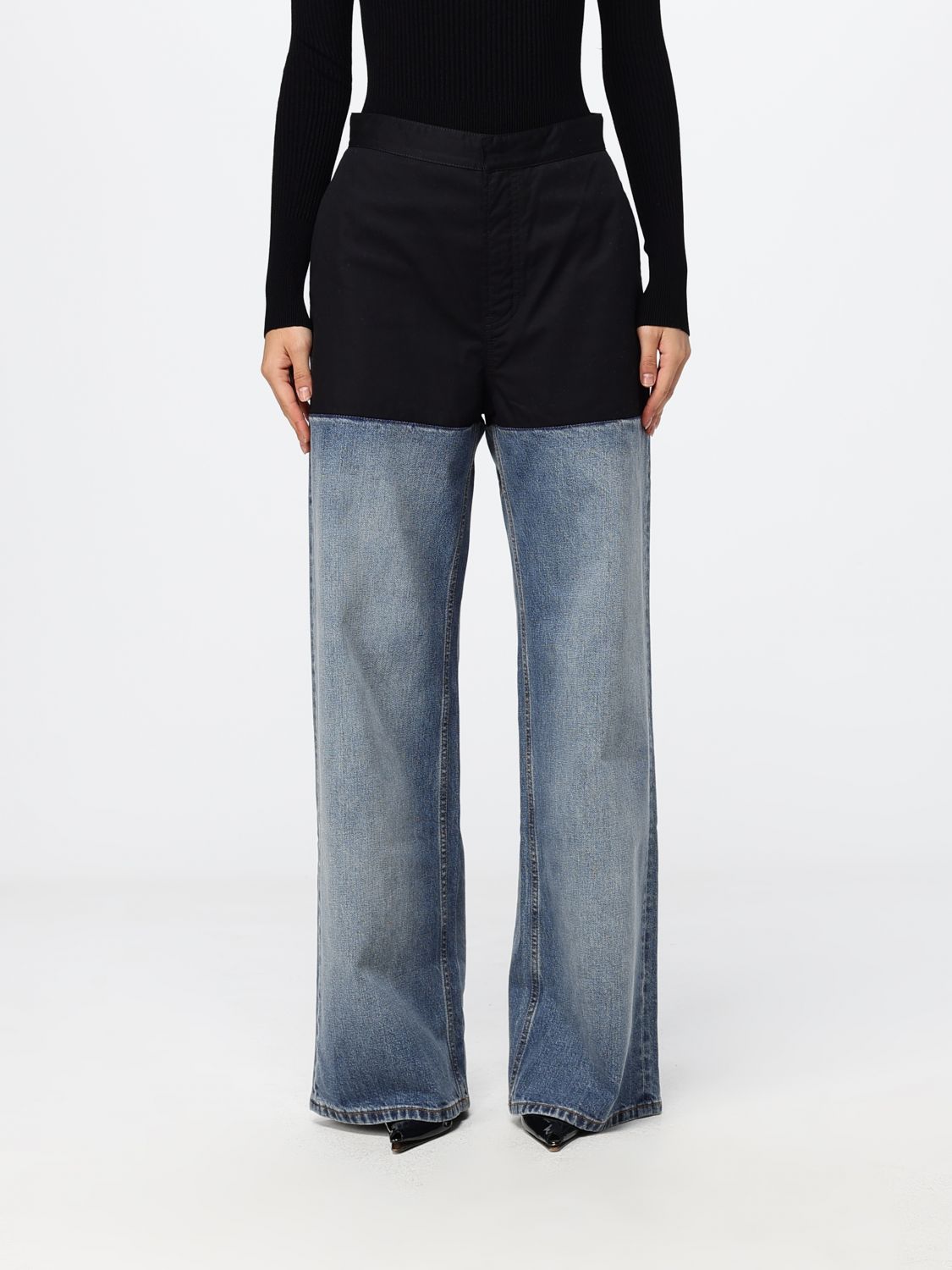ALAÏA Pants Woman color Denim