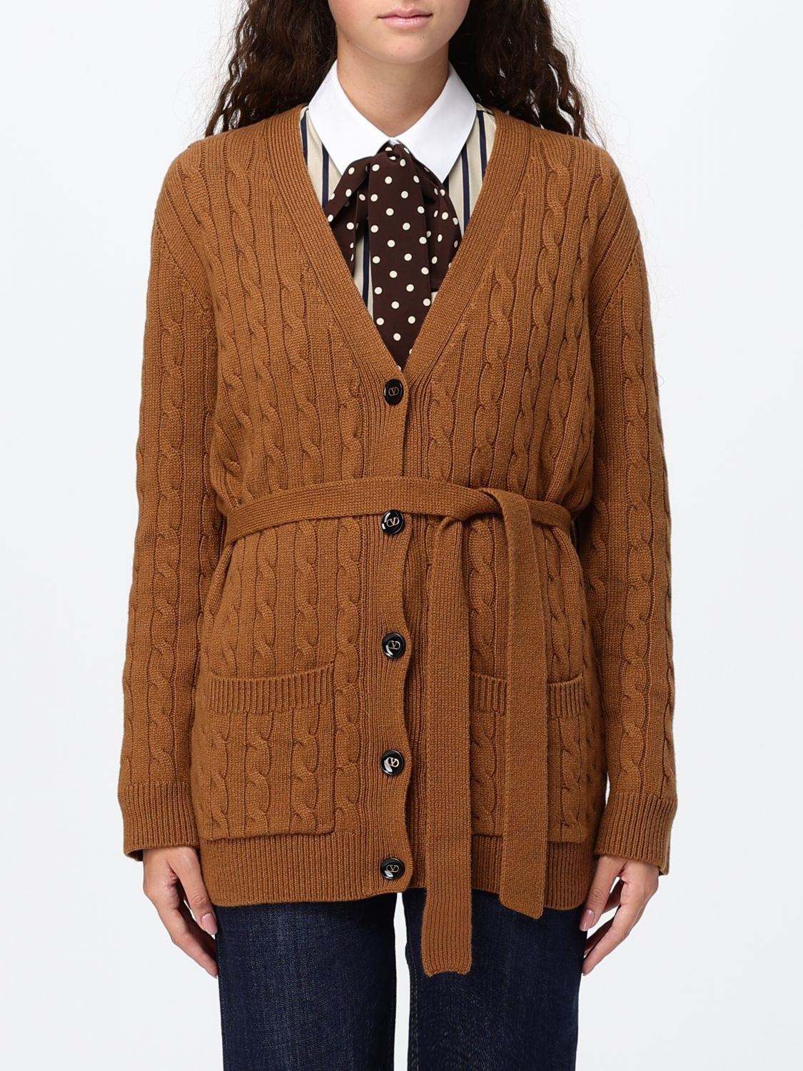 Valentino Garavani Sweater Woman Color Brown
