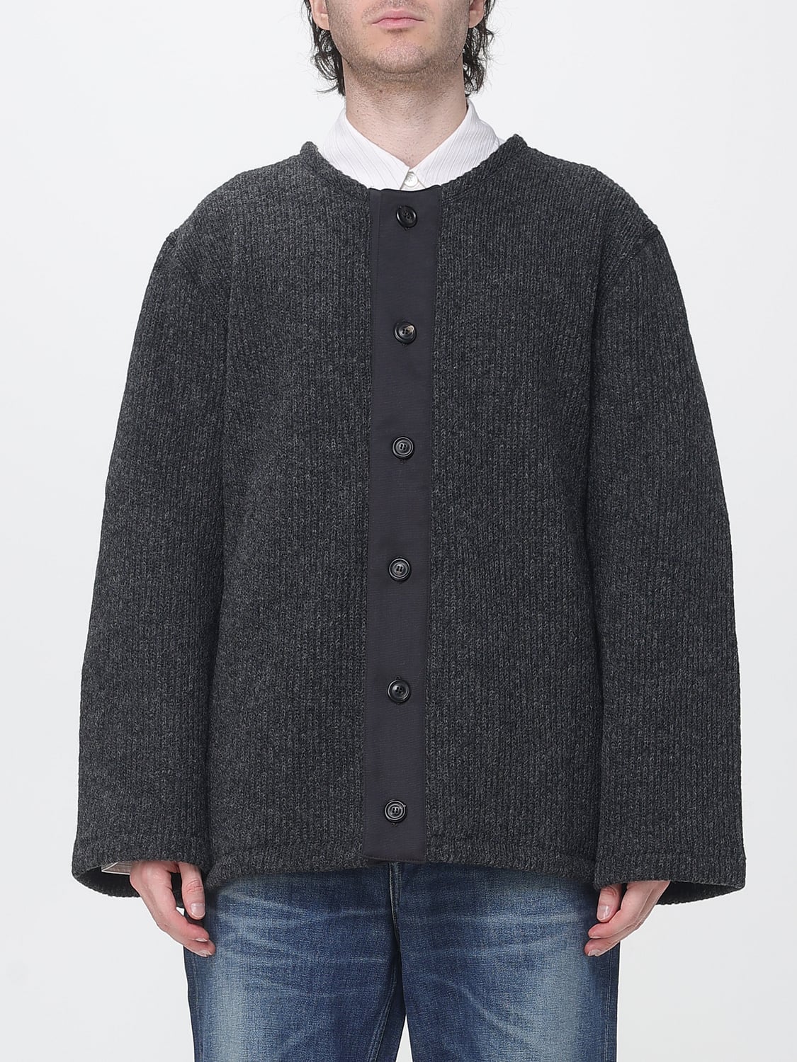 OUR LEGACY Virgin Wool Blend Cardigan with Button Closure