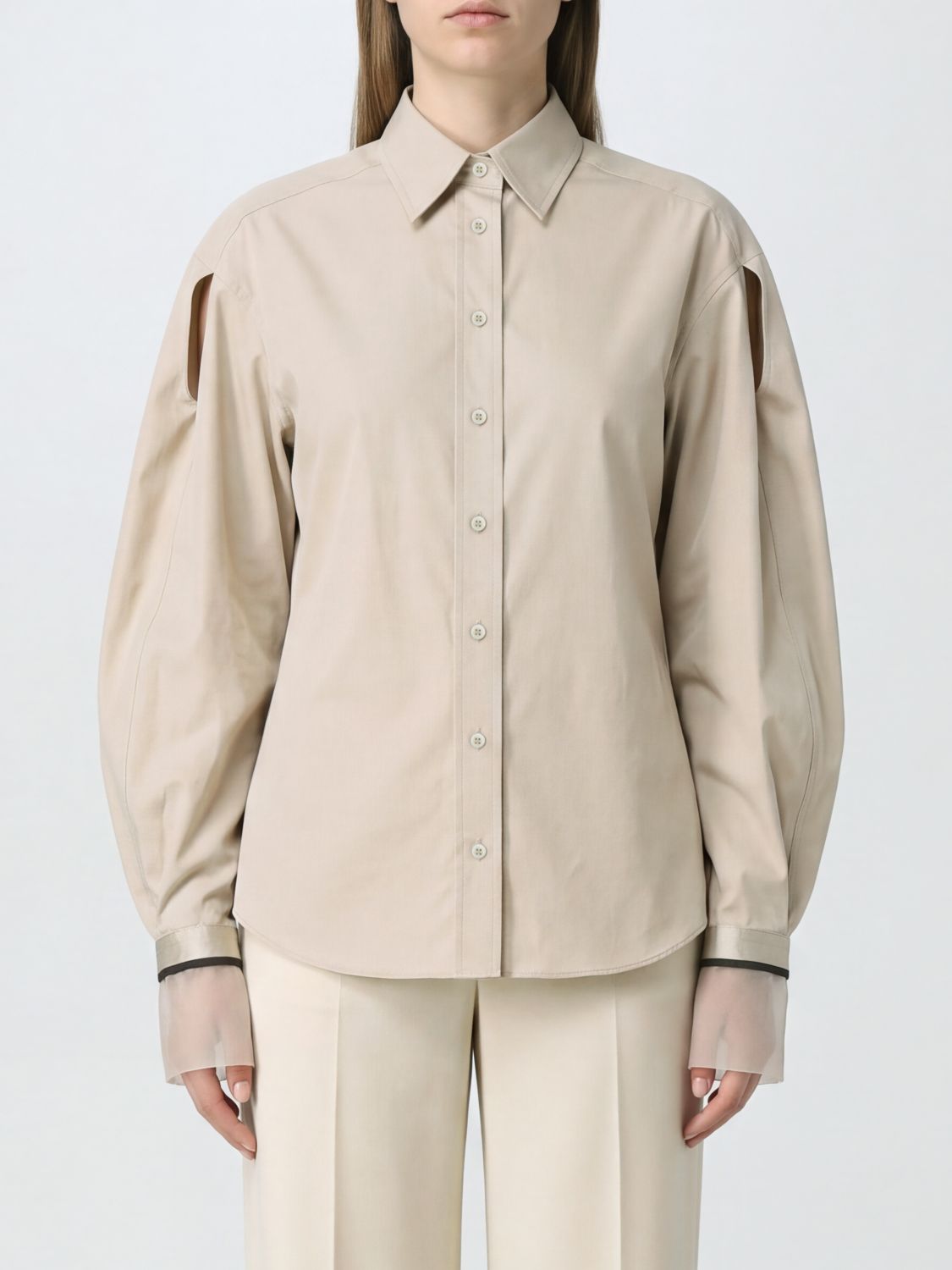 BRUNELLO CUCINELLI Shirt Woman color Beige