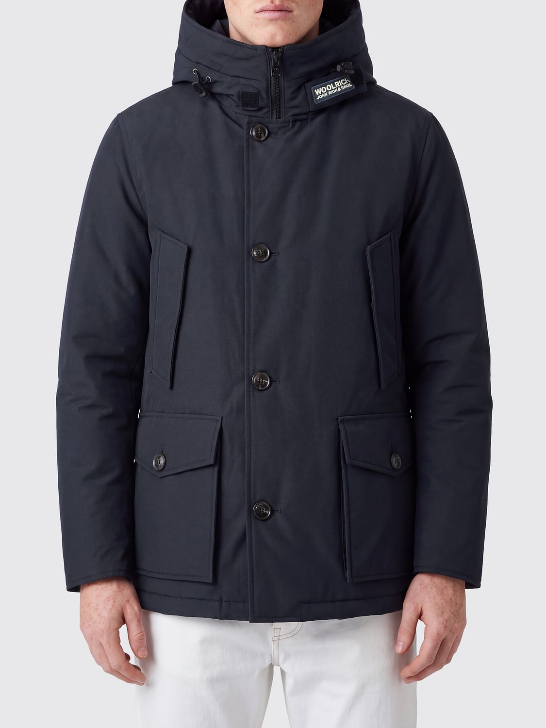WOOLRICH Anorak Padded Hood Cotton-Blend Parka