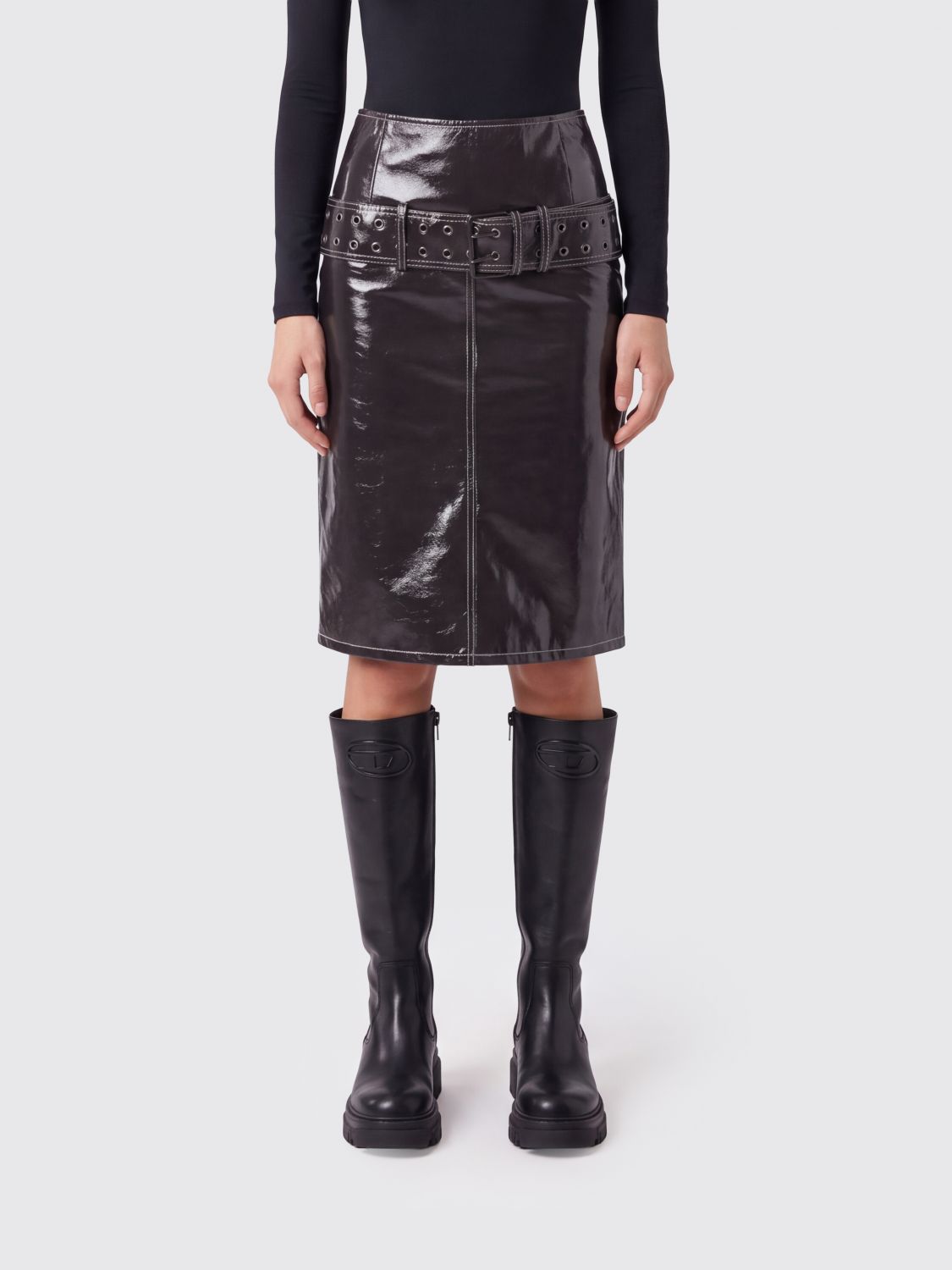 DIESEL Skirt Woman color Grey