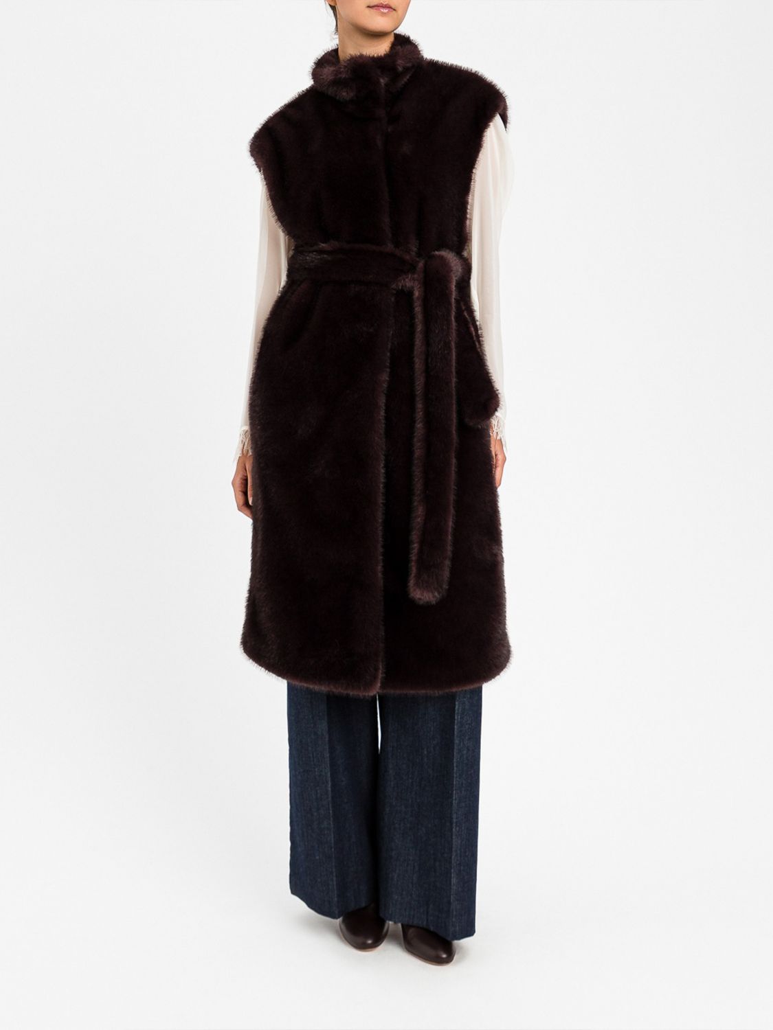 Actitude Twinset Fur Coat Woman Color Brown
