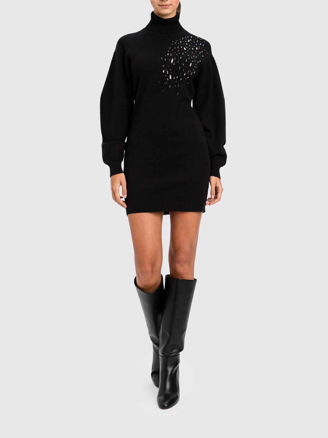 Actitude Twinset Dress Woman Color Black In White