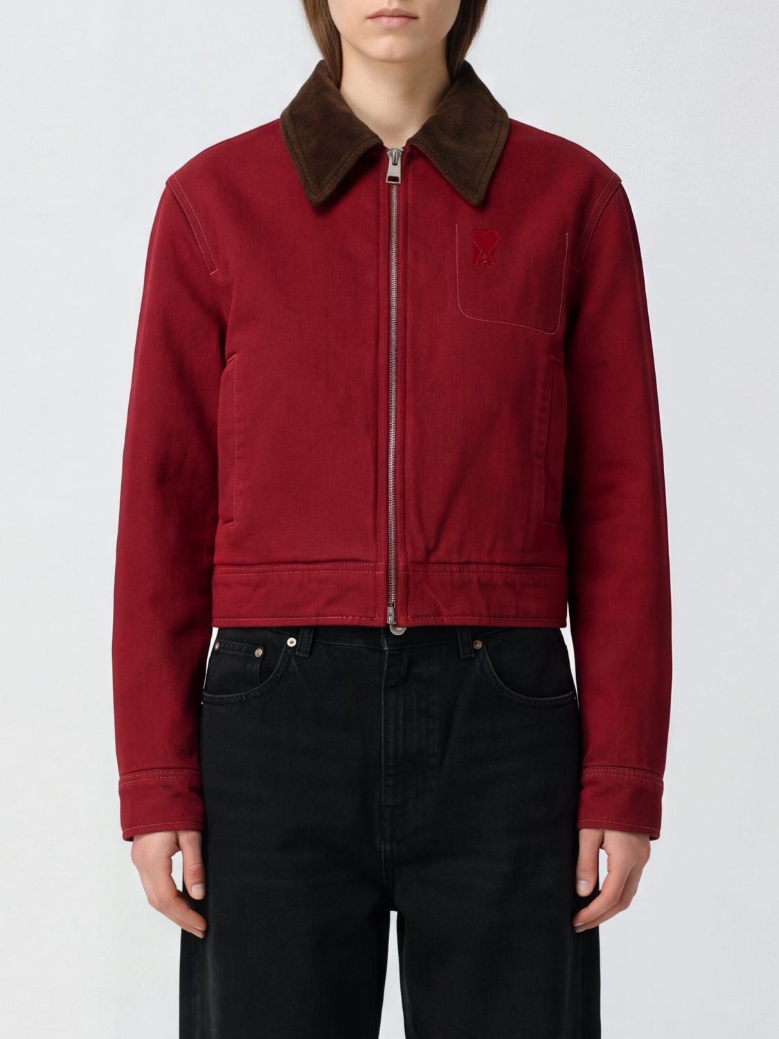 AMI PARIS Jacket Woman color Red