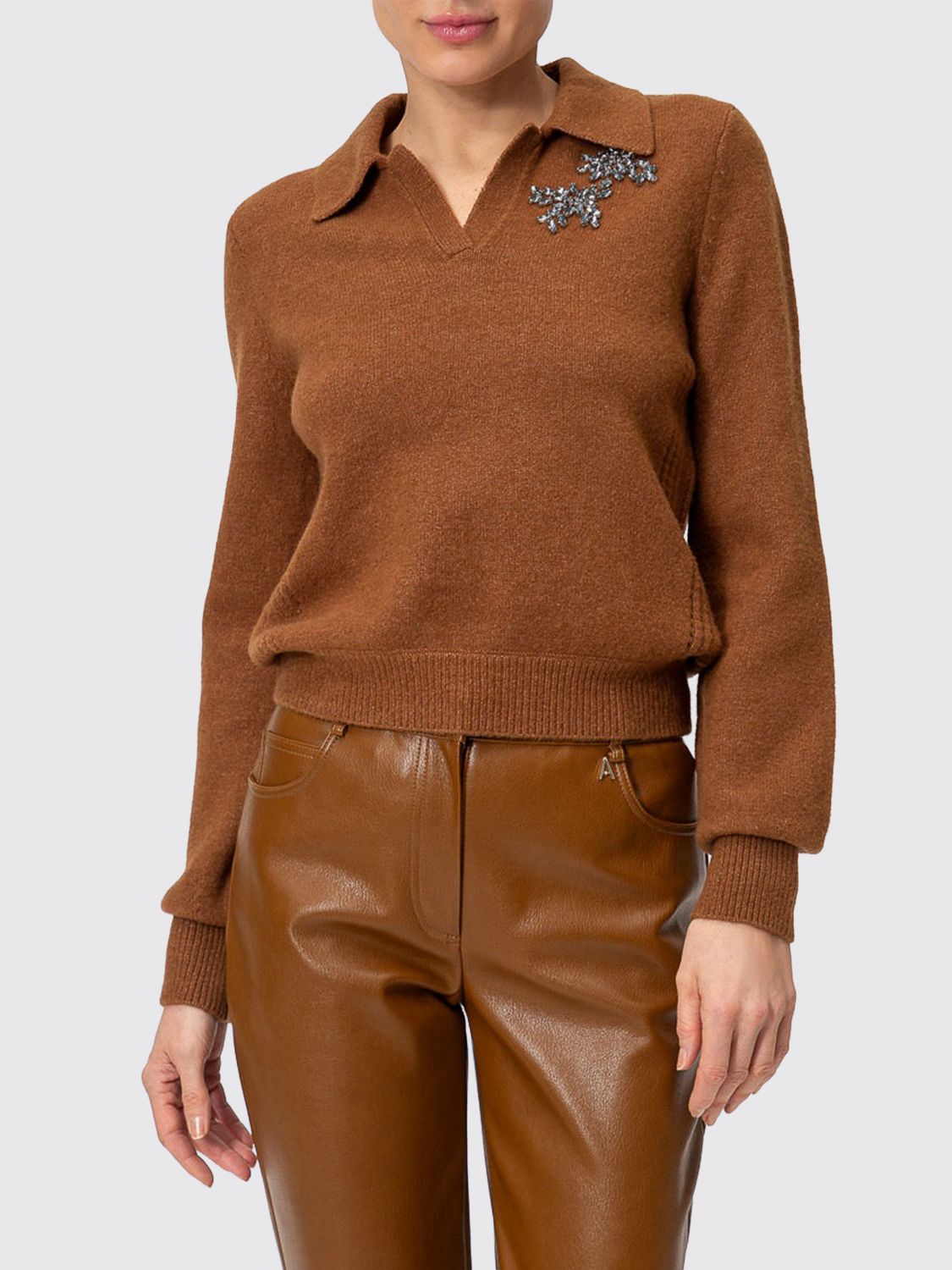 Actitude Twinset Sweater Woman Color Tobacco