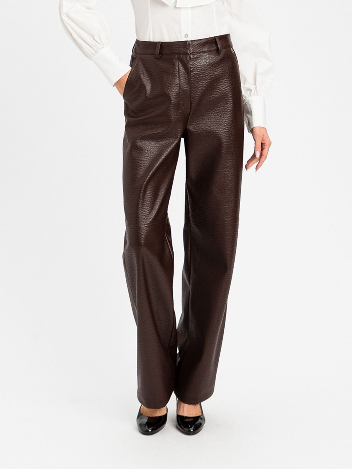 Actitude Twinset Pants Woman Color Brown In Transparent
