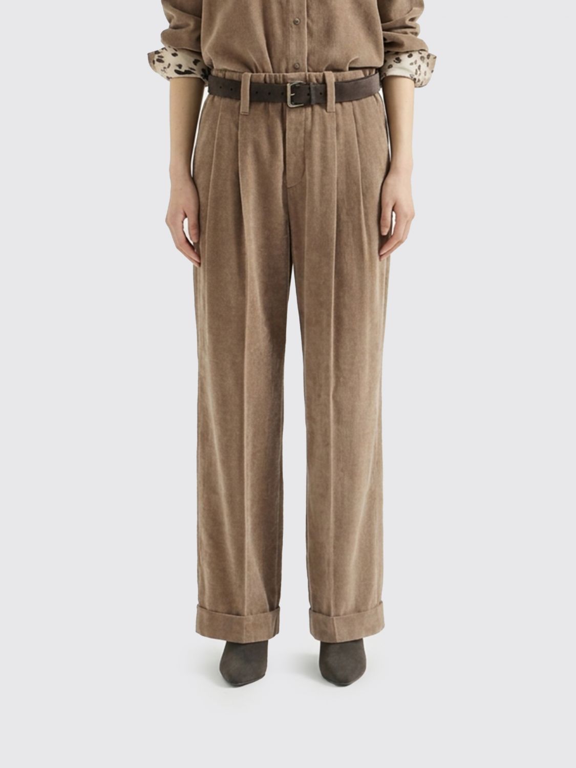 BRUNELLO CUCINELLI Pants Woman color Coffee
