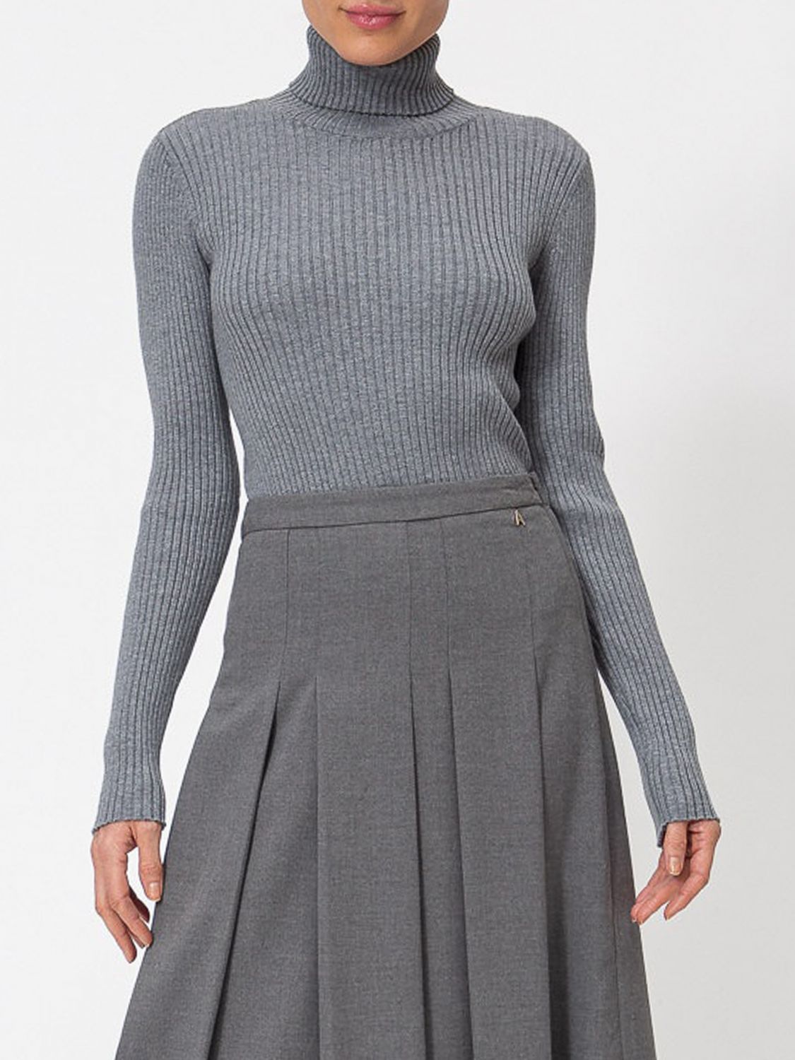 Actitude Twinset Sweater Woman Color Grey In Gray