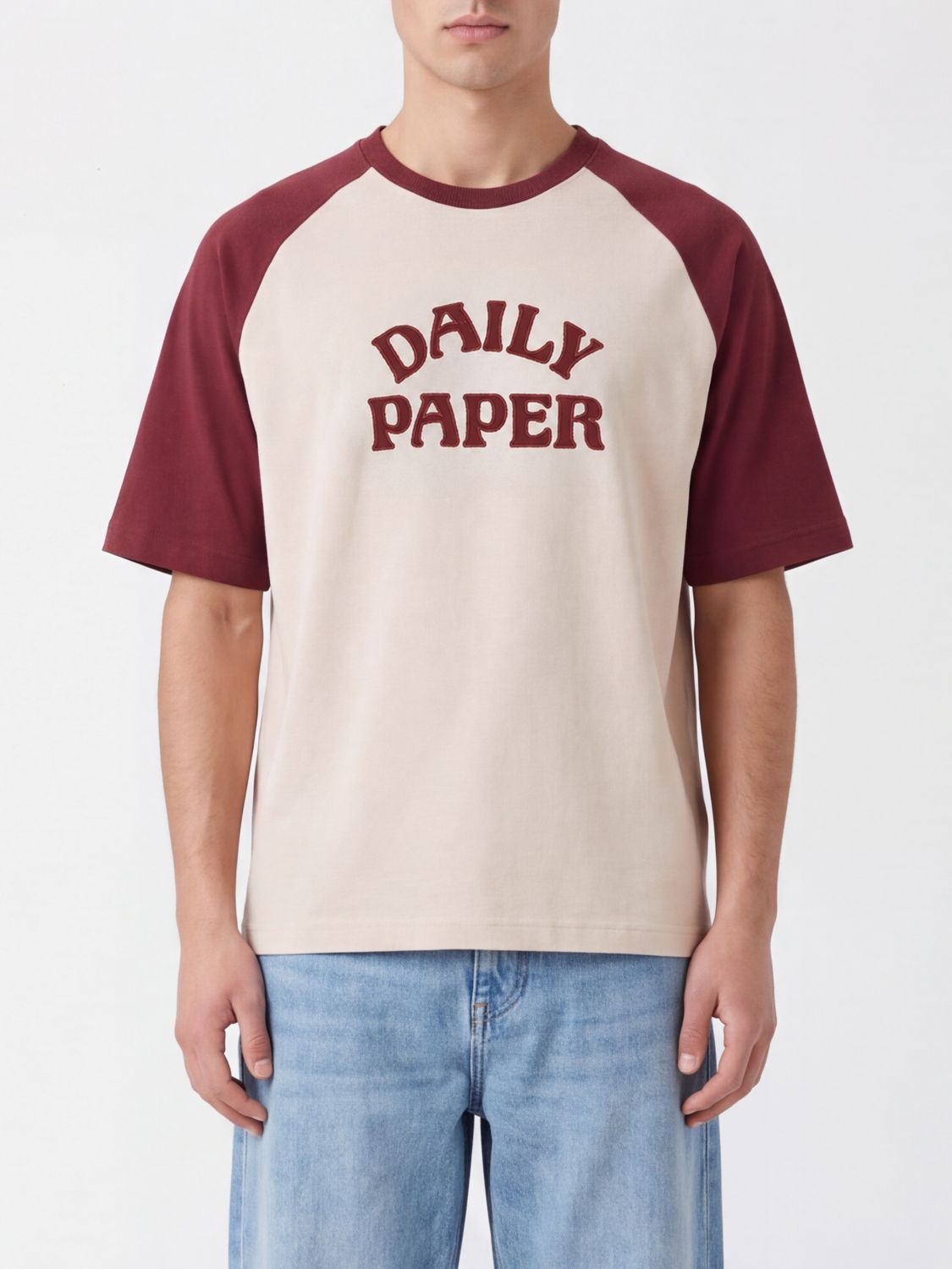 DAILY PAPER Baumwoll-T-Shirt mit Rundhalsausschnitt und Kontrastlogo