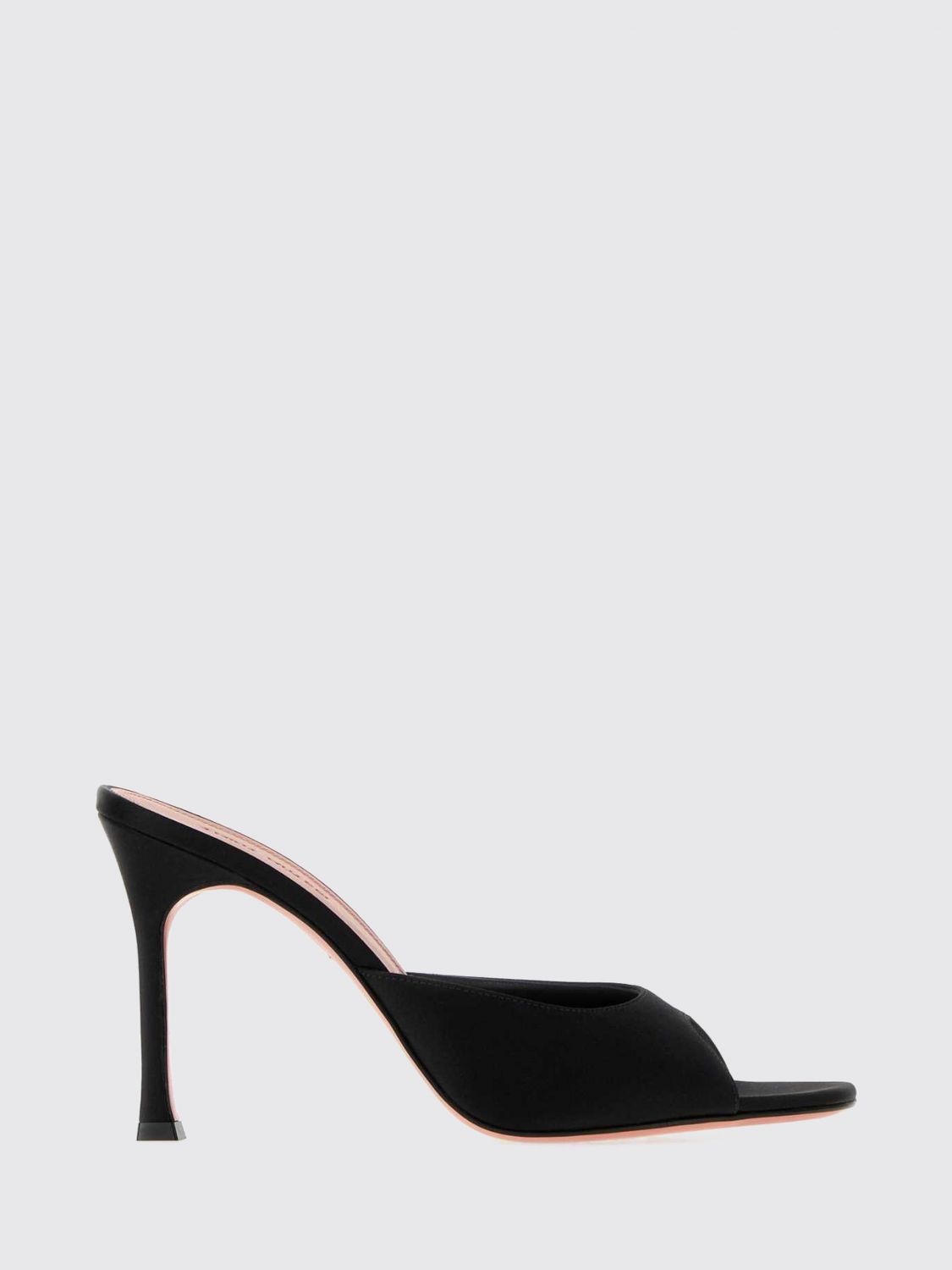 AMINA MUADDI Alexa Satin Mules with Stiletto Heel