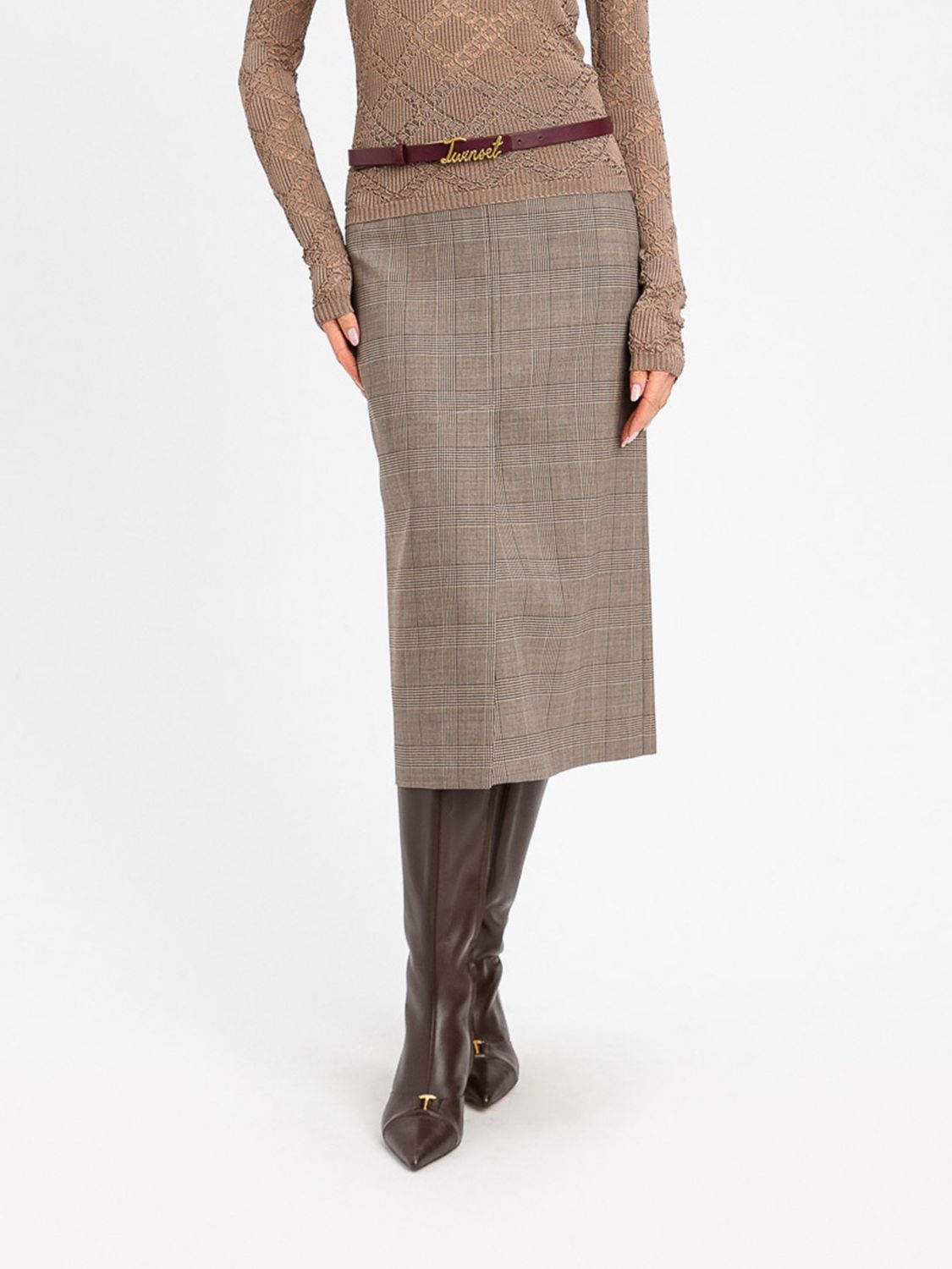 TWINSET Skirt Woman color Brown