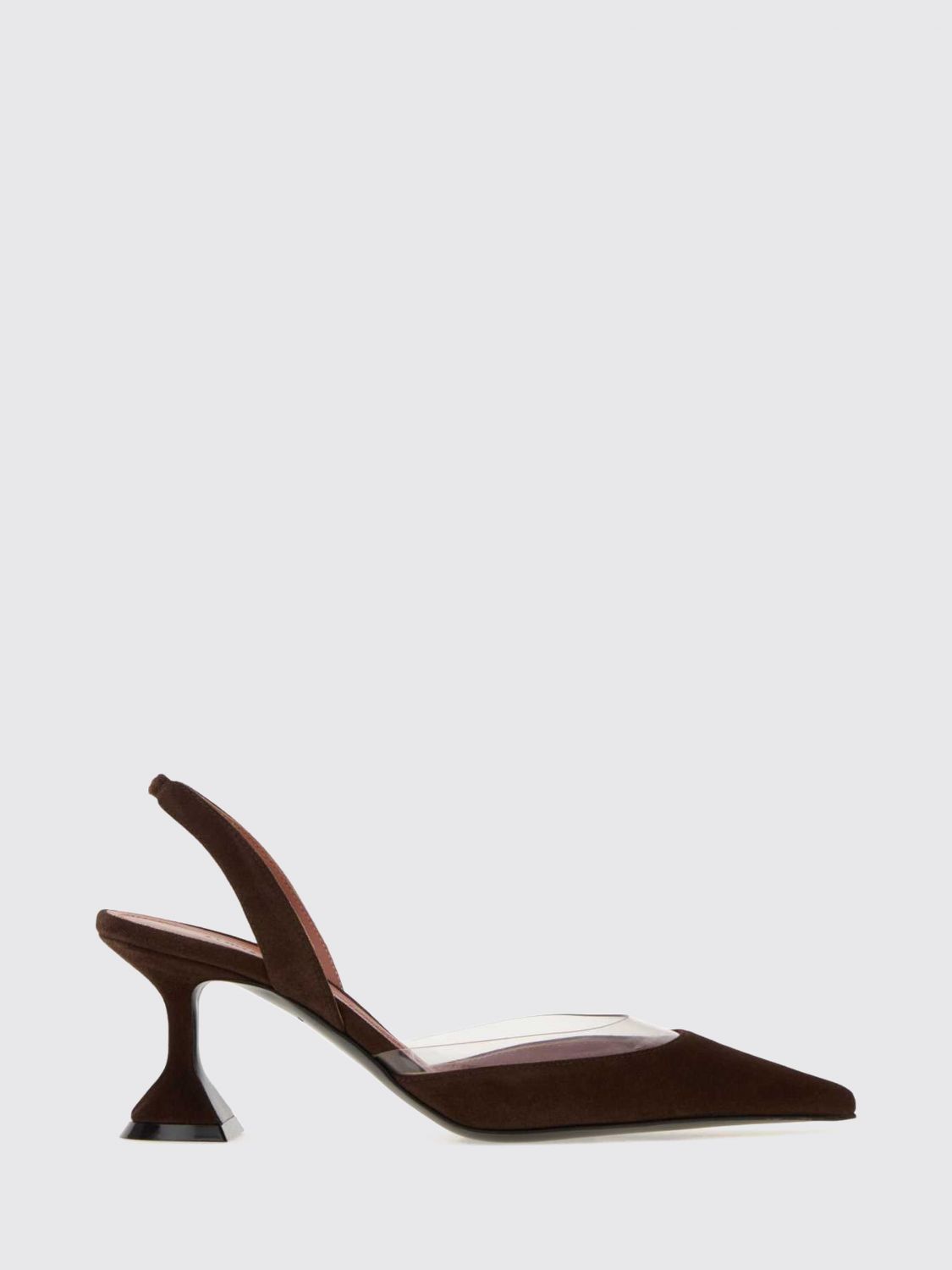 AMINA MUADDI Lara Suede and PVC Slingback Pumps