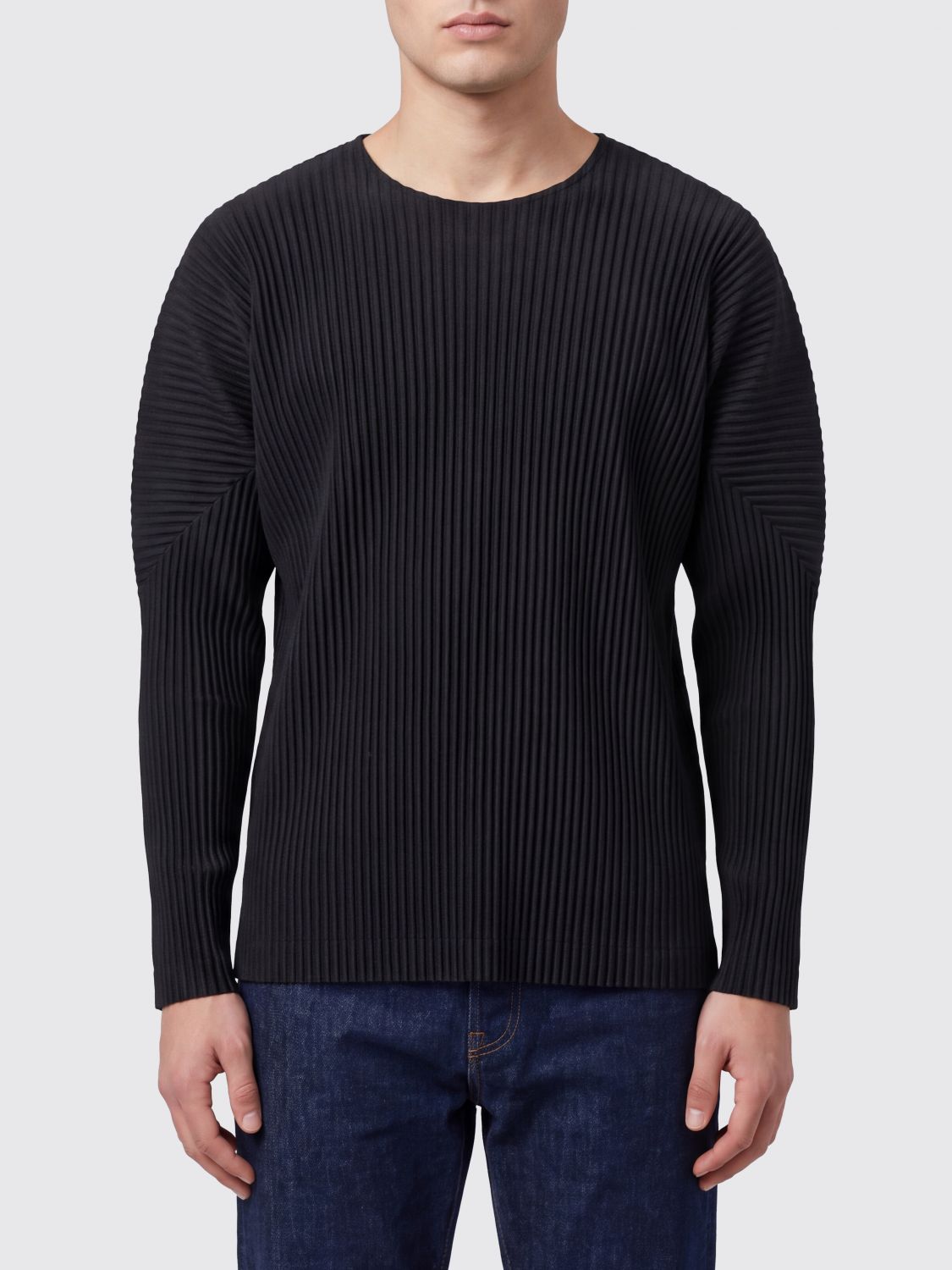 HOMME PLISSE' ISSEY MIYAKE Long-Sleeved Pleated Crêpe T-shirt Homme Plissé Issey Miyake