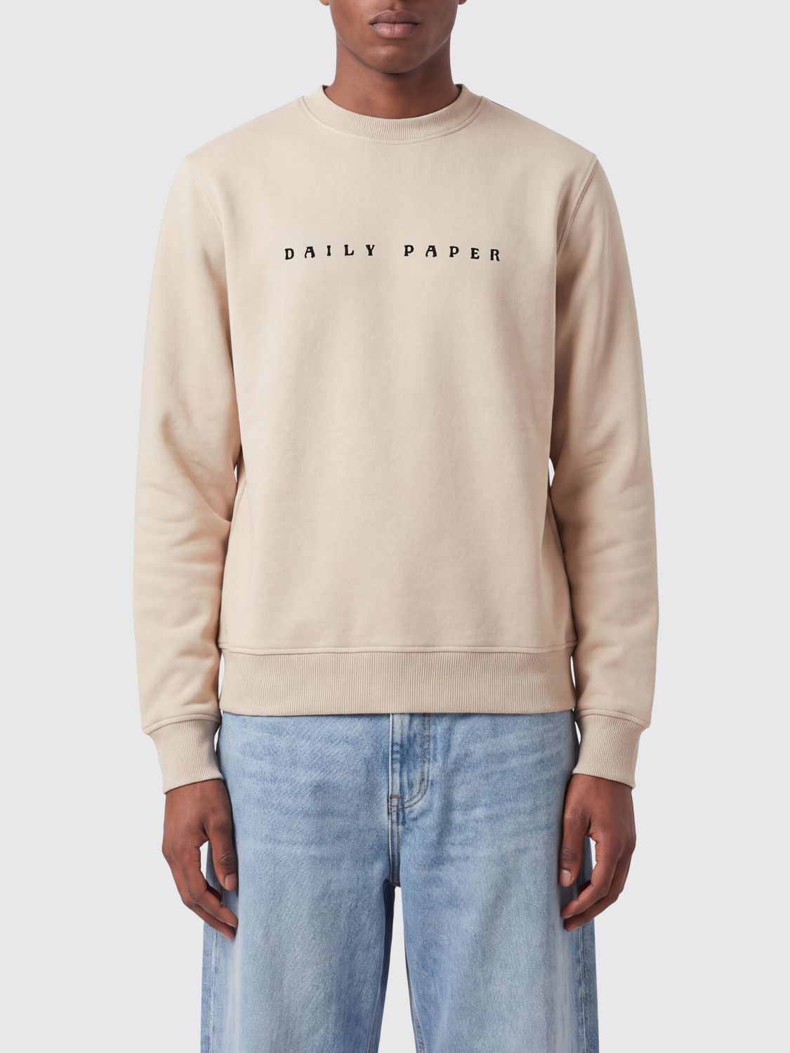 DAILY PAPER Baumwoll-Sweatshirt mit Rundhalsausschnitt und Kontrastlogo