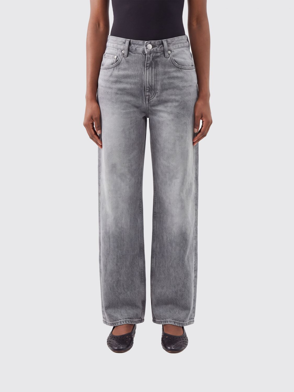 Haikure Winny High-Waisted Wide-Leg Jeans in Denim with Five Pockets