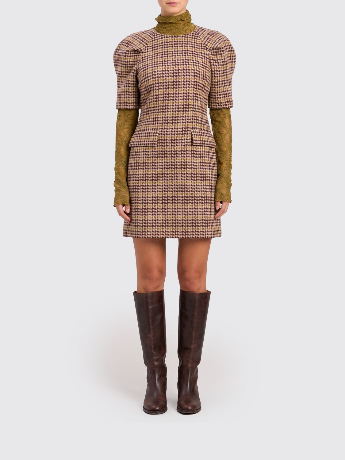 Twinset U&b Twinset U & B Dress Woman Color Multicolor In Brown