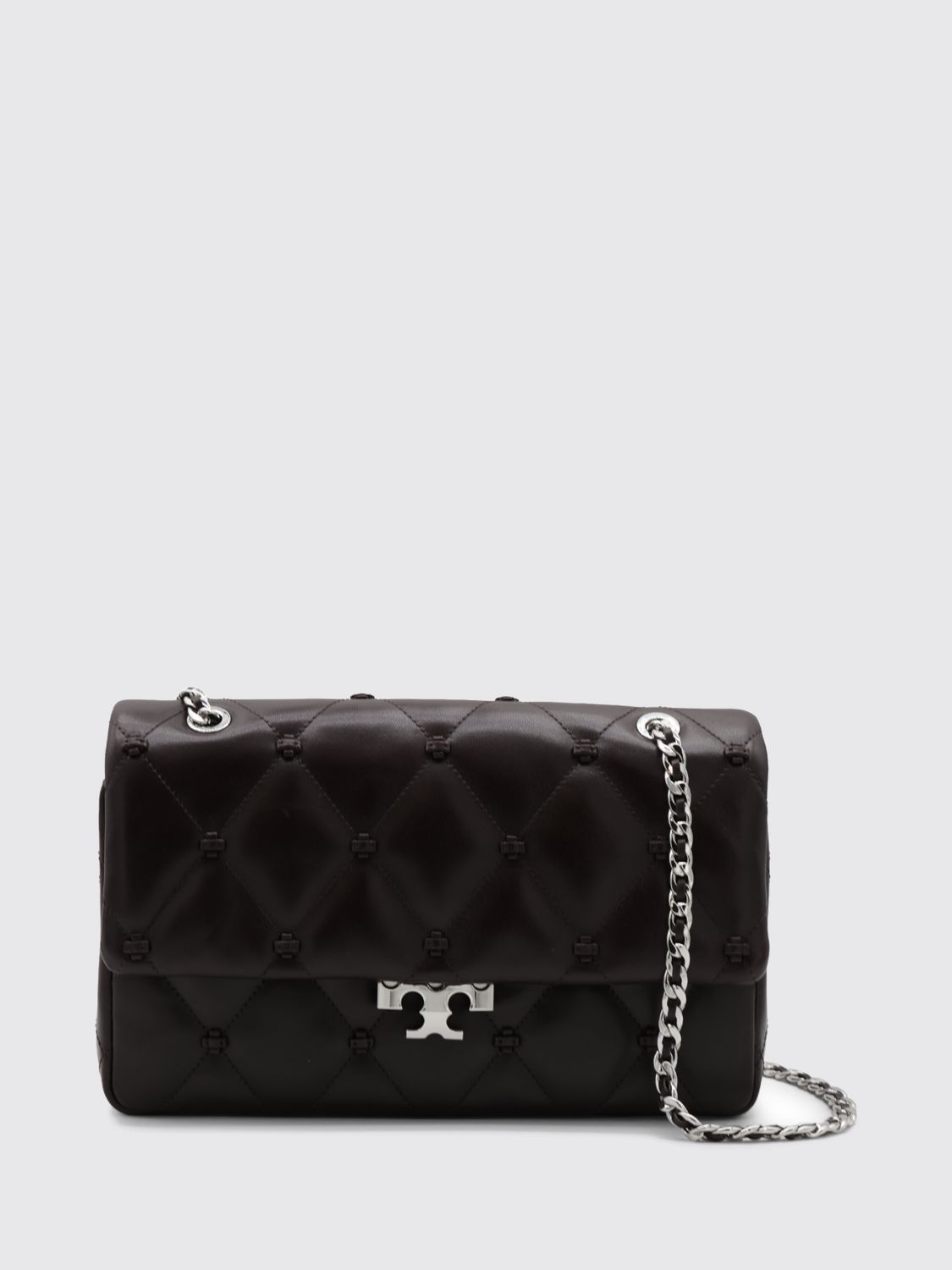 TORY BURCH Bunny Quilted Leather Shoulder Bag with Double T Logo