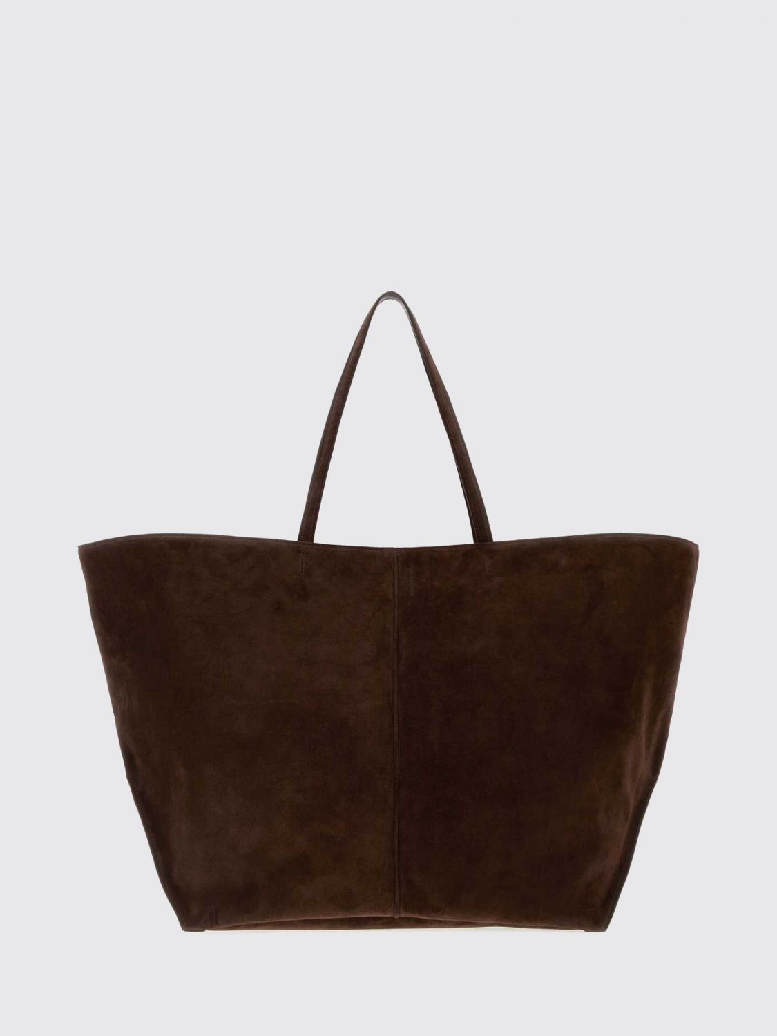 JIL SANDER Large Linea Suede Tote Bag with Double Handle JIL SANDER Large Linea Suede Tote Bag with Double Handle